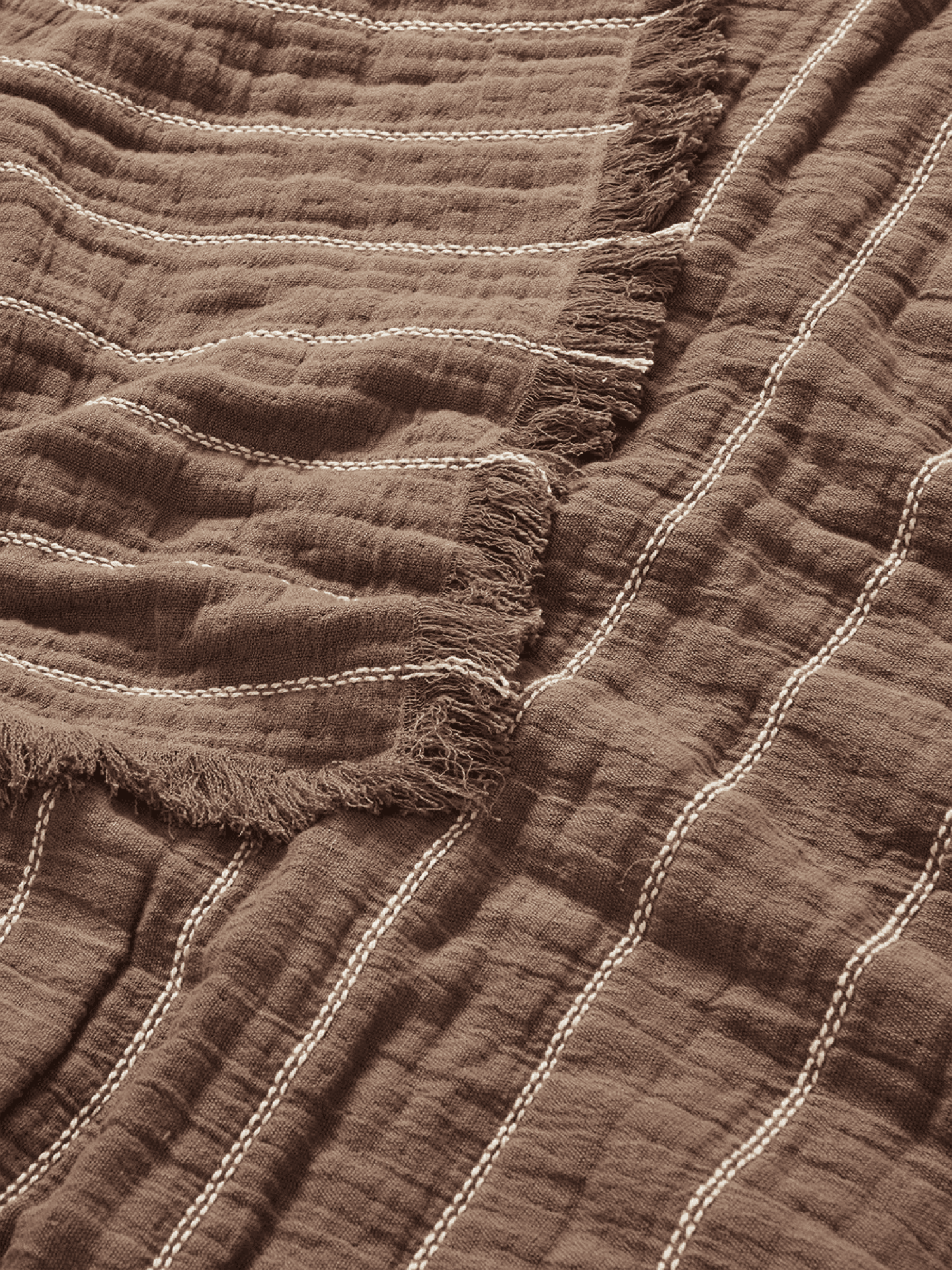 Aires Bedspread - Single - Stone - Image 4