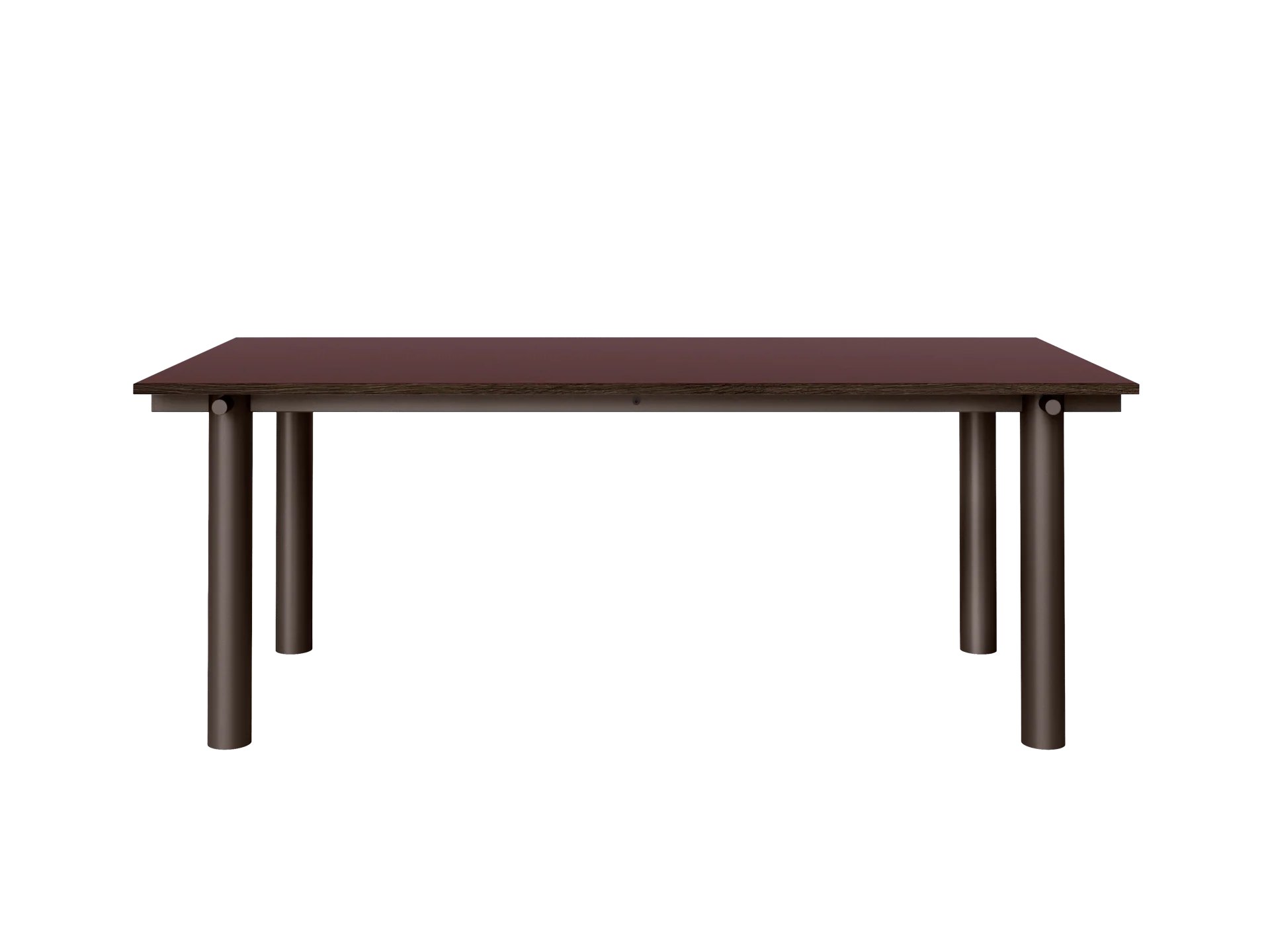 Atura Dining Table - Dark Chocolate/Burgundy Linoleum