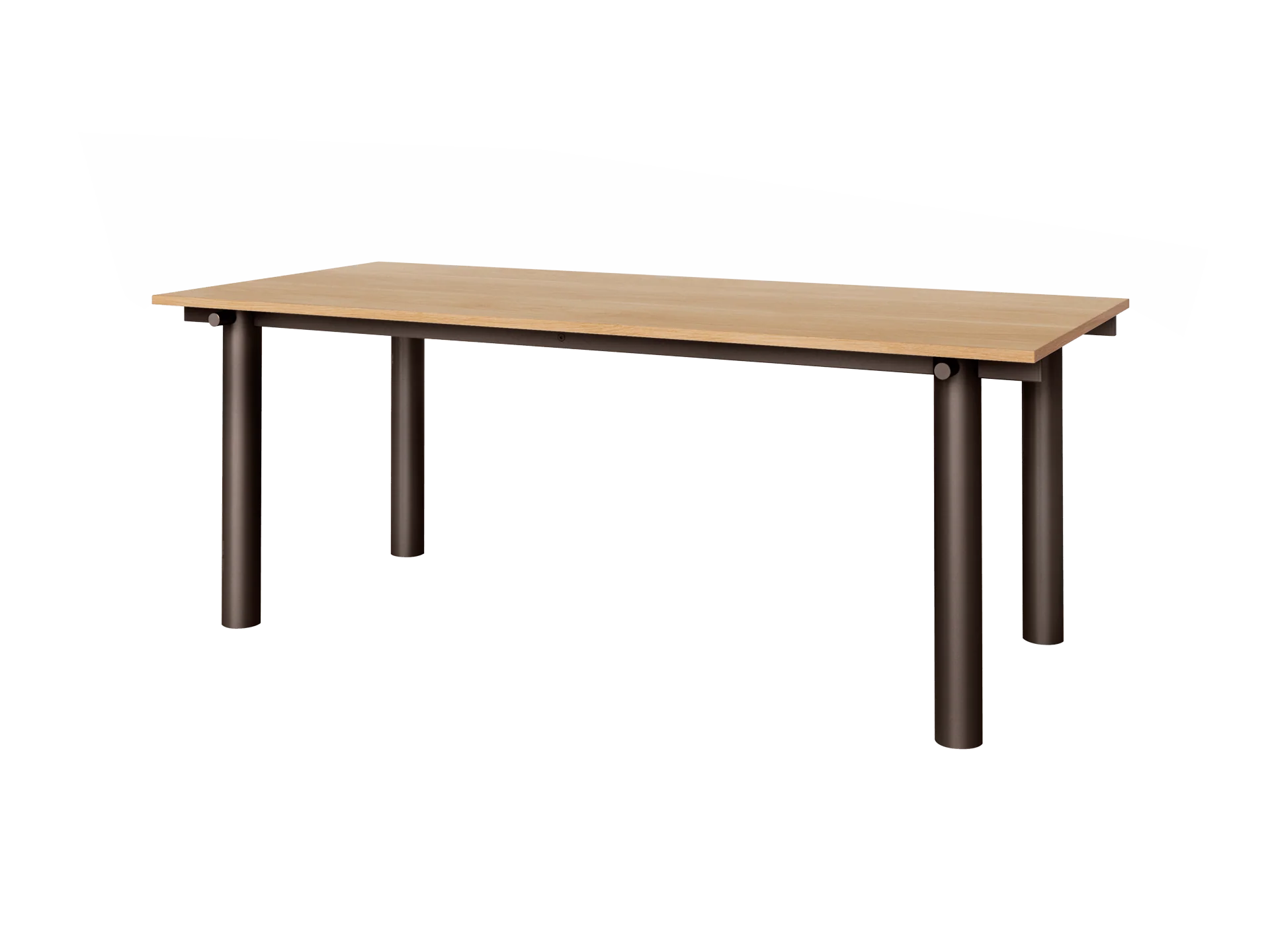 Atura Dining Table - Dark Chocolate/Natural Oak Veneer - Image 2