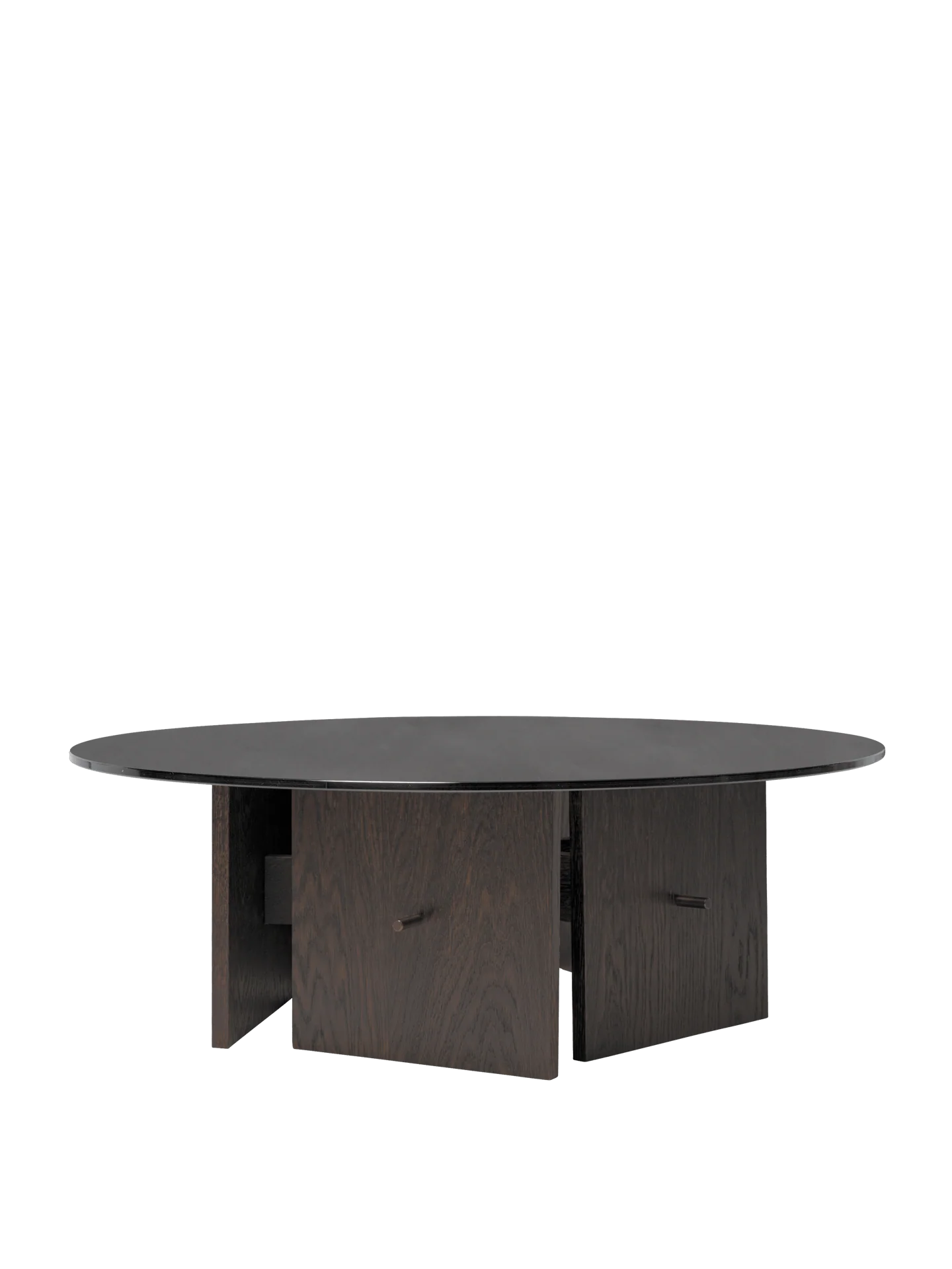 Aukko Coffee Table - Tinted Glass/Dark Stained Oak