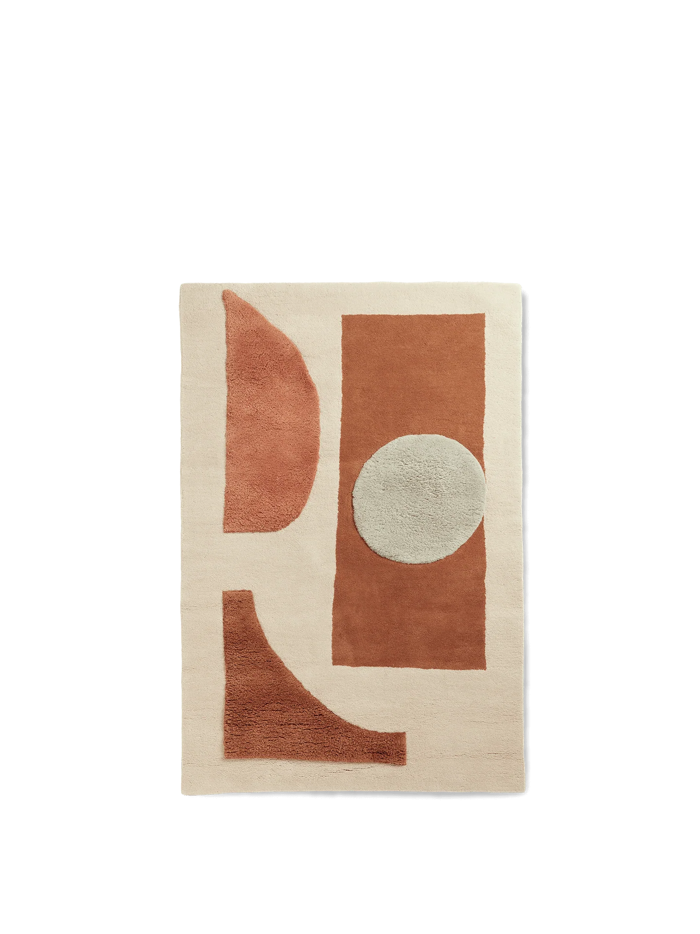 Bloco Tufted Rug - Blush/Off-White - Image 2
