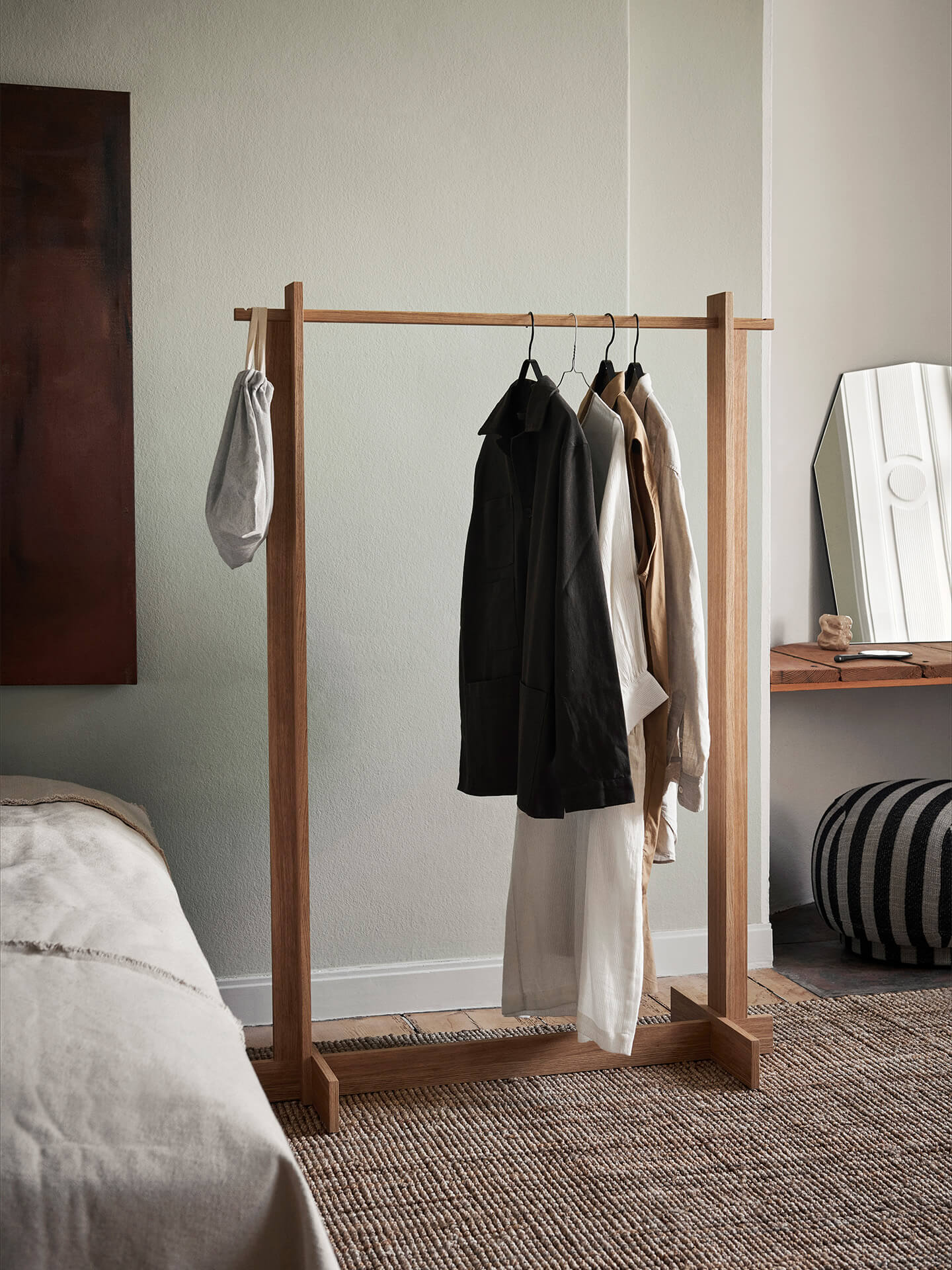 Bridge Clothes Rack - Oiled Oak - Image 2