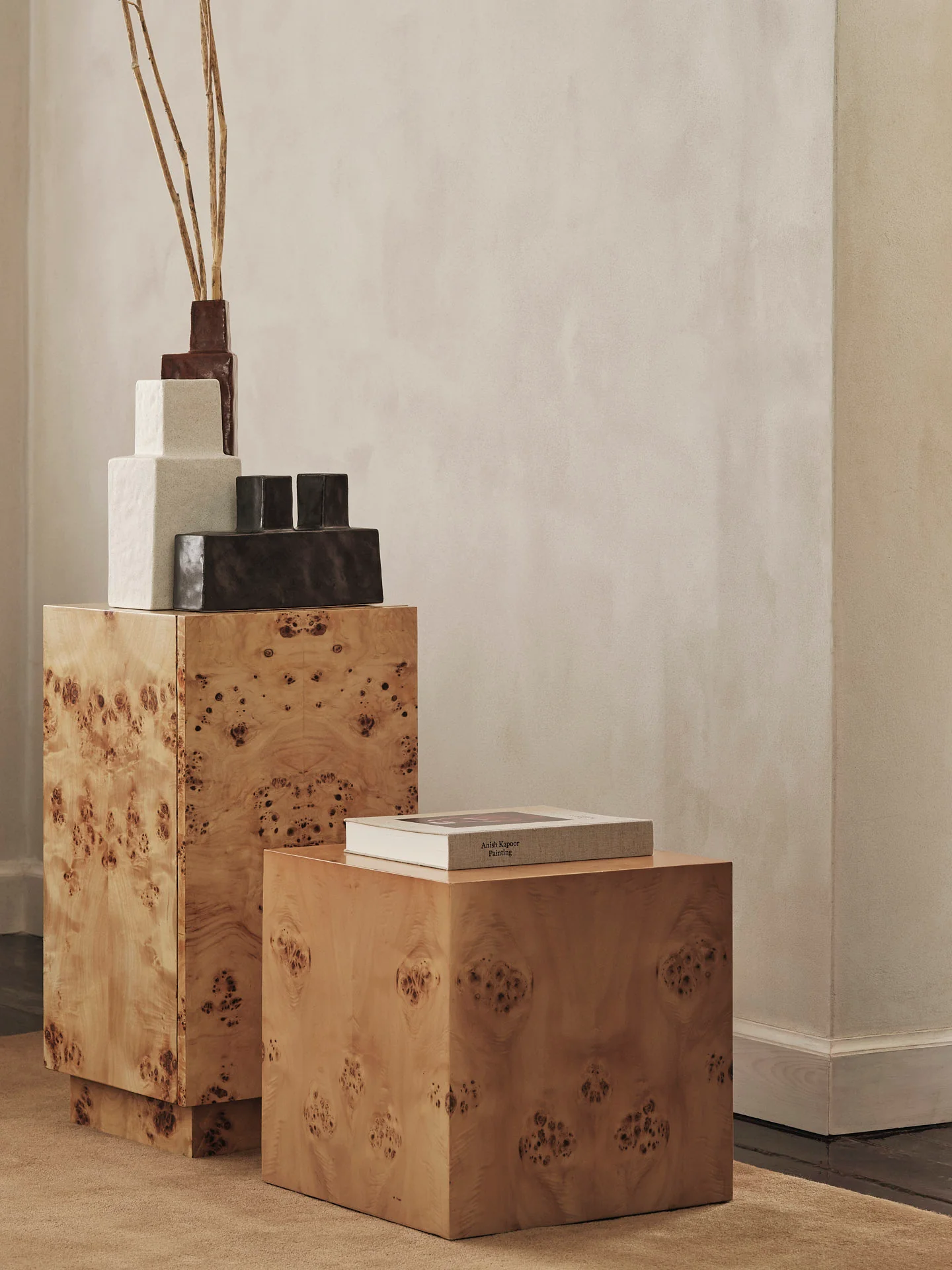 Burl Cube Side Table - Natural - Image 2