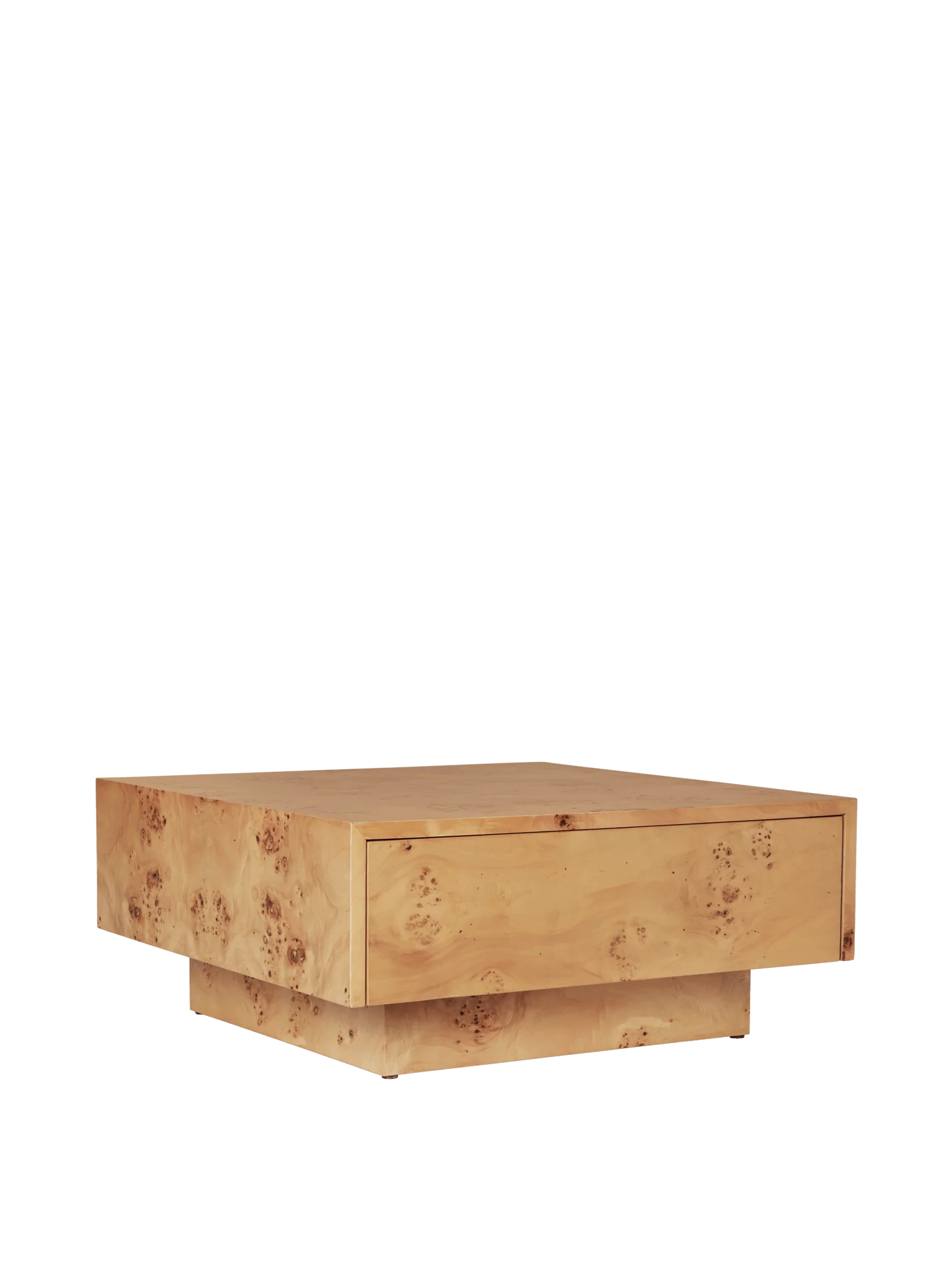 Burl Storage Coffee Table - Natural