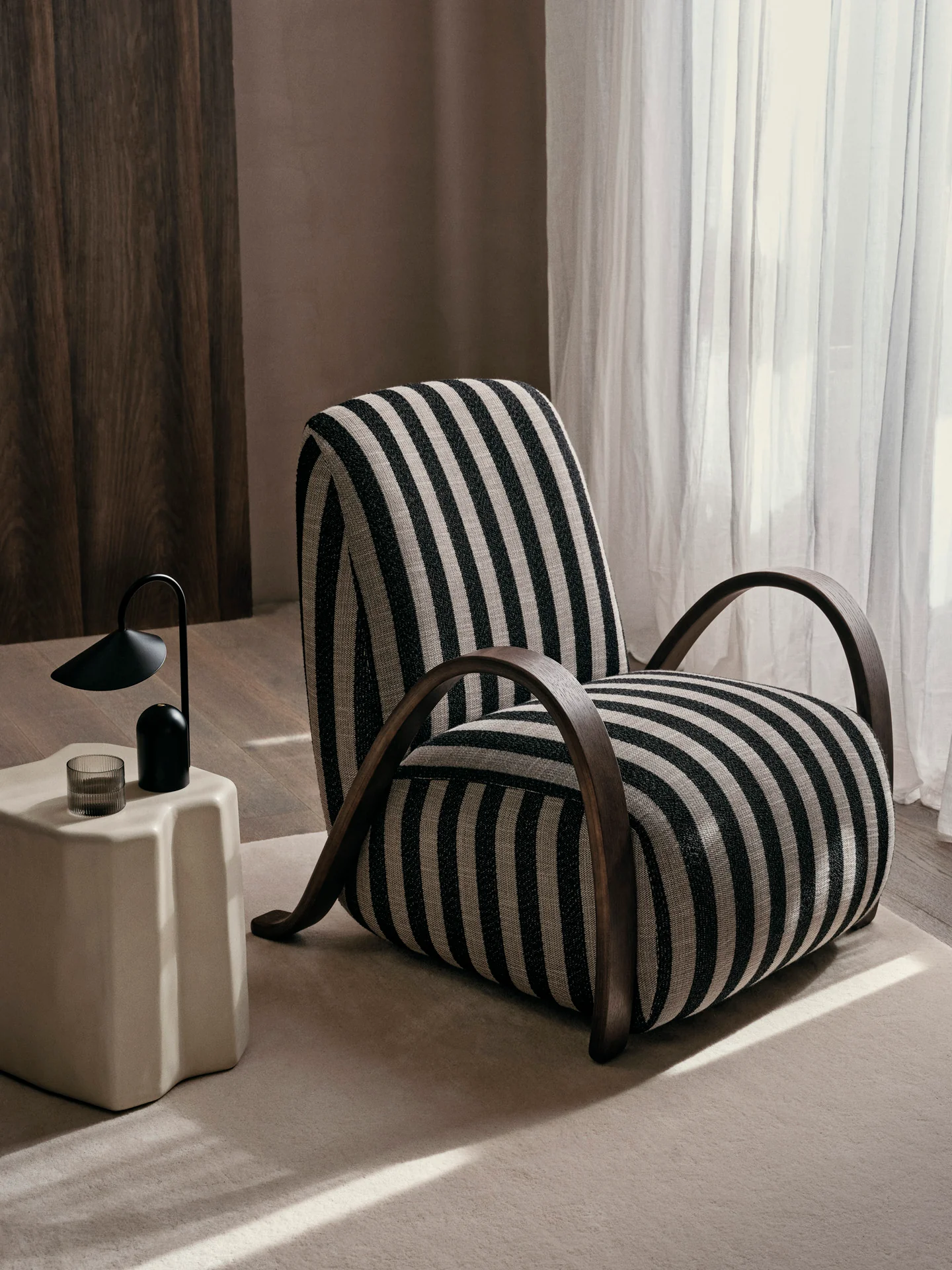 Buur Lounge Chair - Louisiana - Sand/Black - Image 2