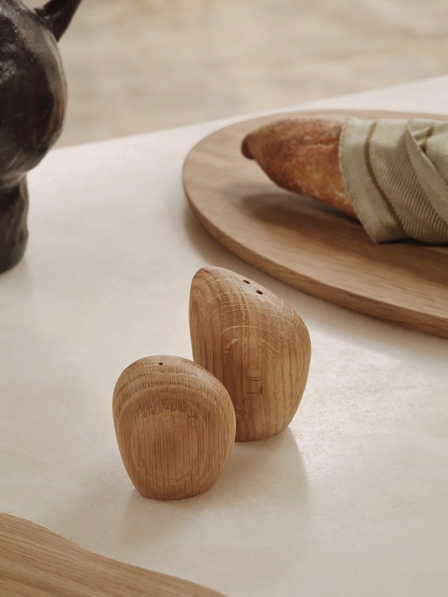 Cairn Salt and Pepper Shakers - Set of 2 - Oak - Image 2