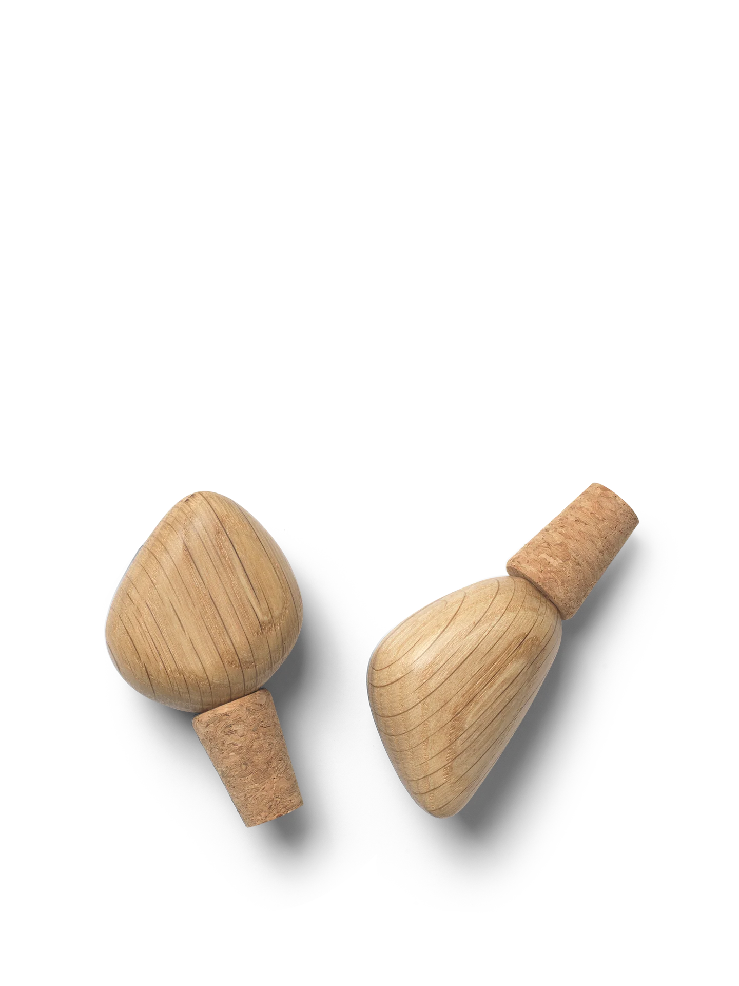 Cairn Wine Stoppers - Set of 2 - Oak