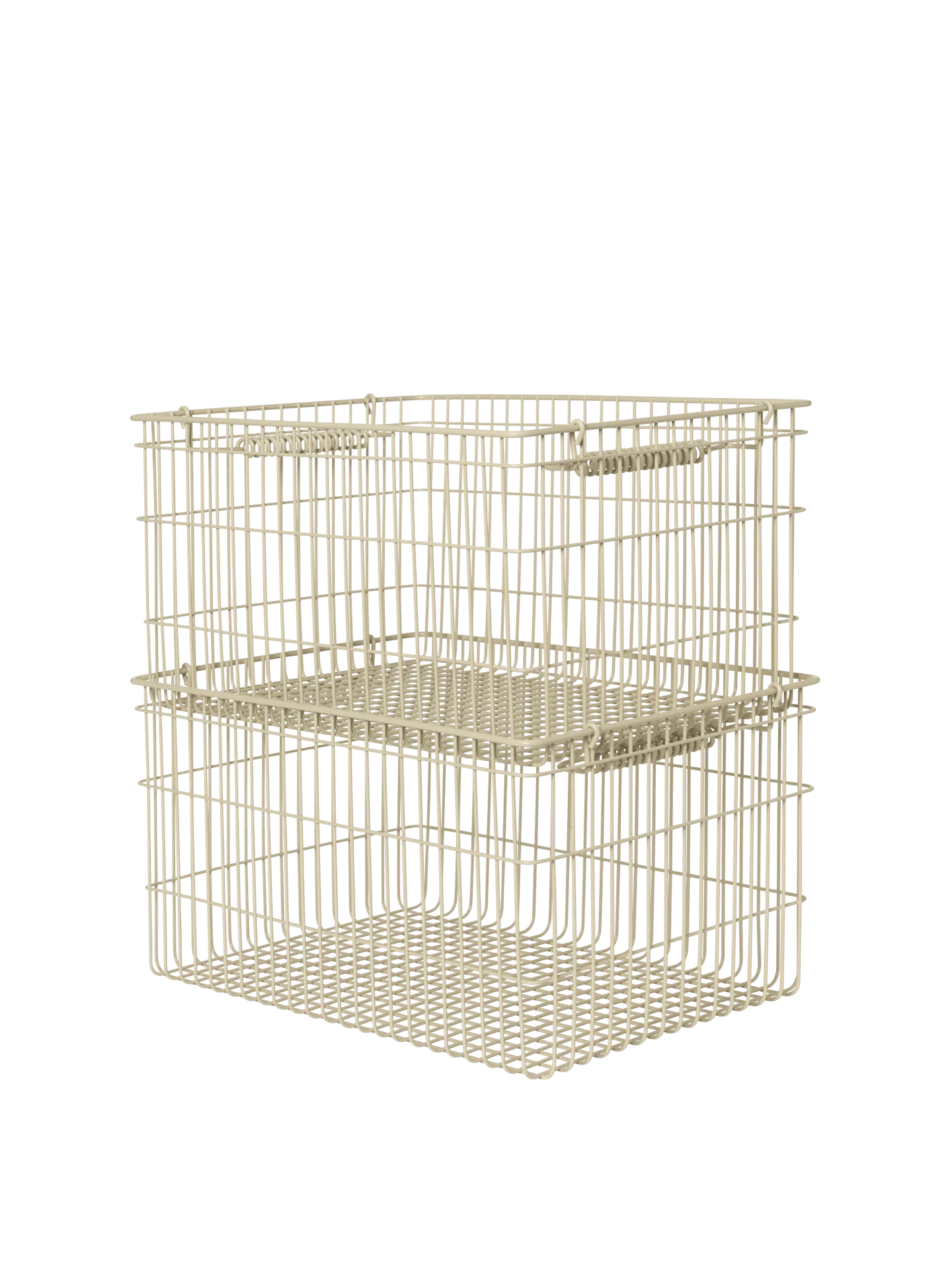 Cala Stackable Baskets - Set of 2 - Cashmere