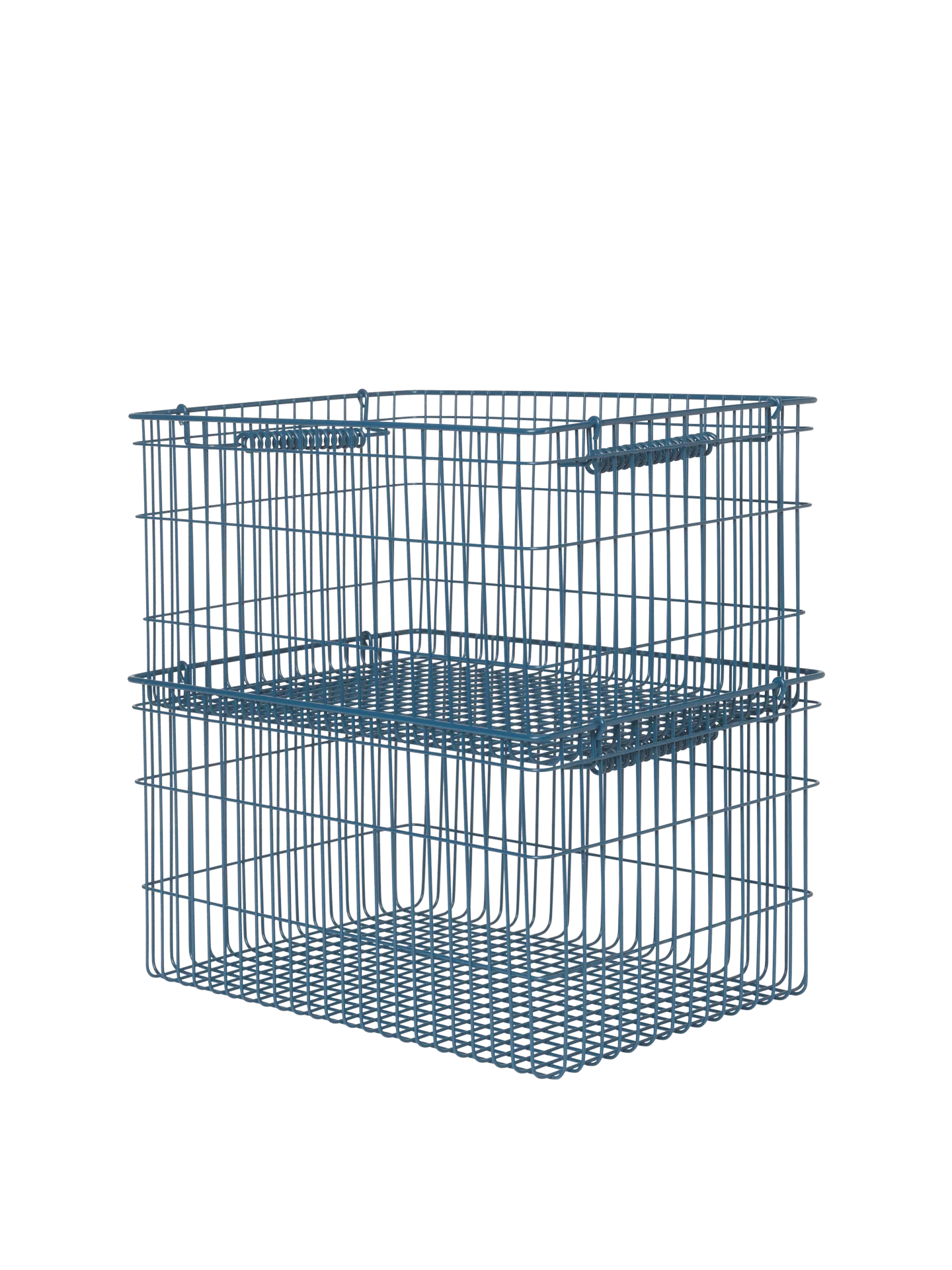 Cala Stackable Baskets - Set of 2 - Dark Blue