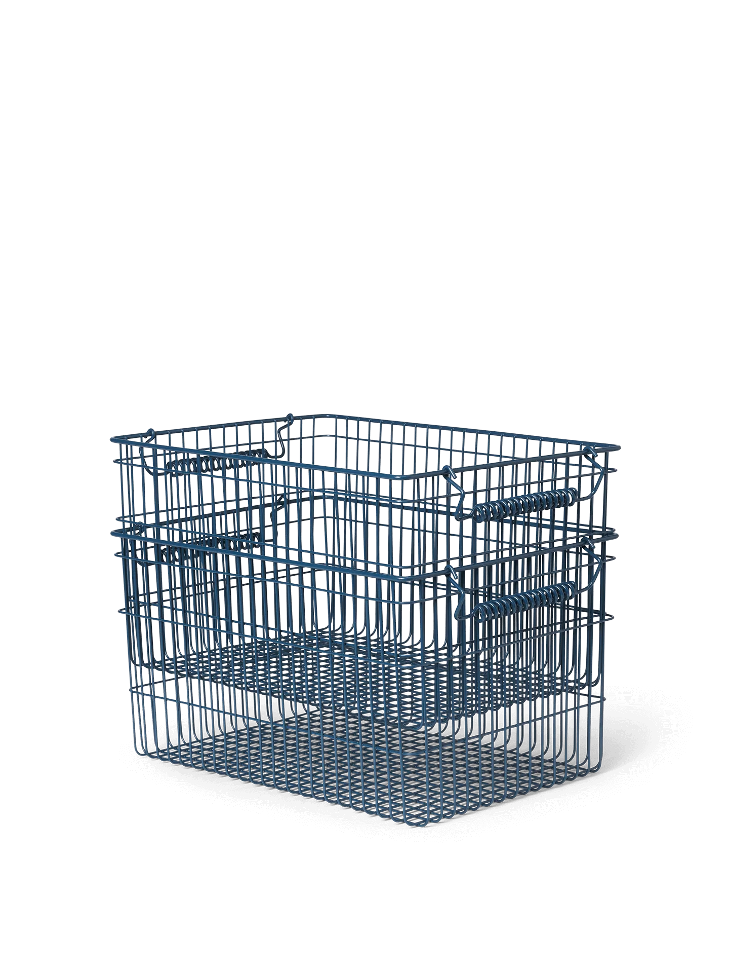 Cala Stackable Baskets - Set of 2 - Dark Blue - Image 3