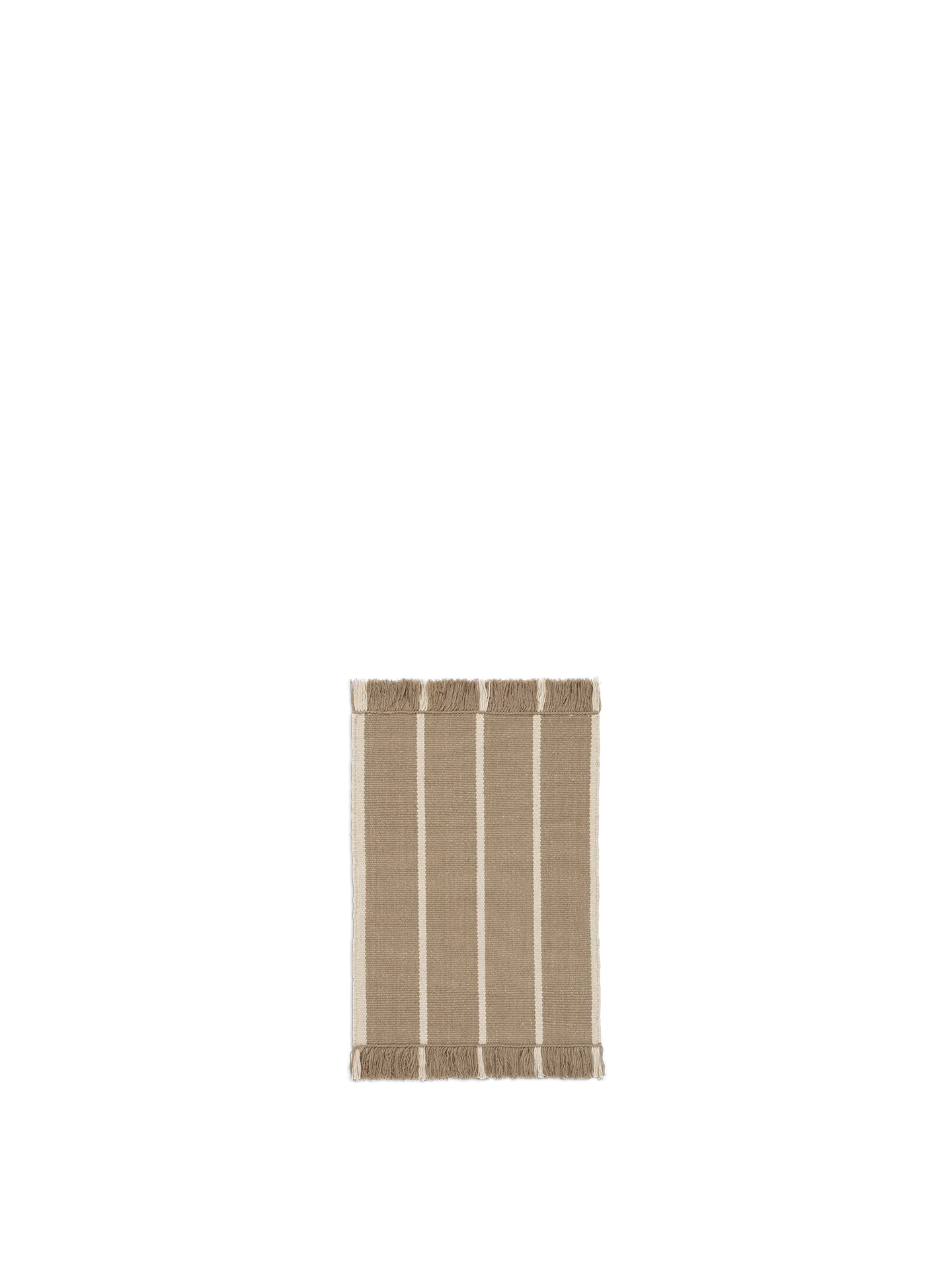 Calm Kelim Mat - Dark Sand/Off-White