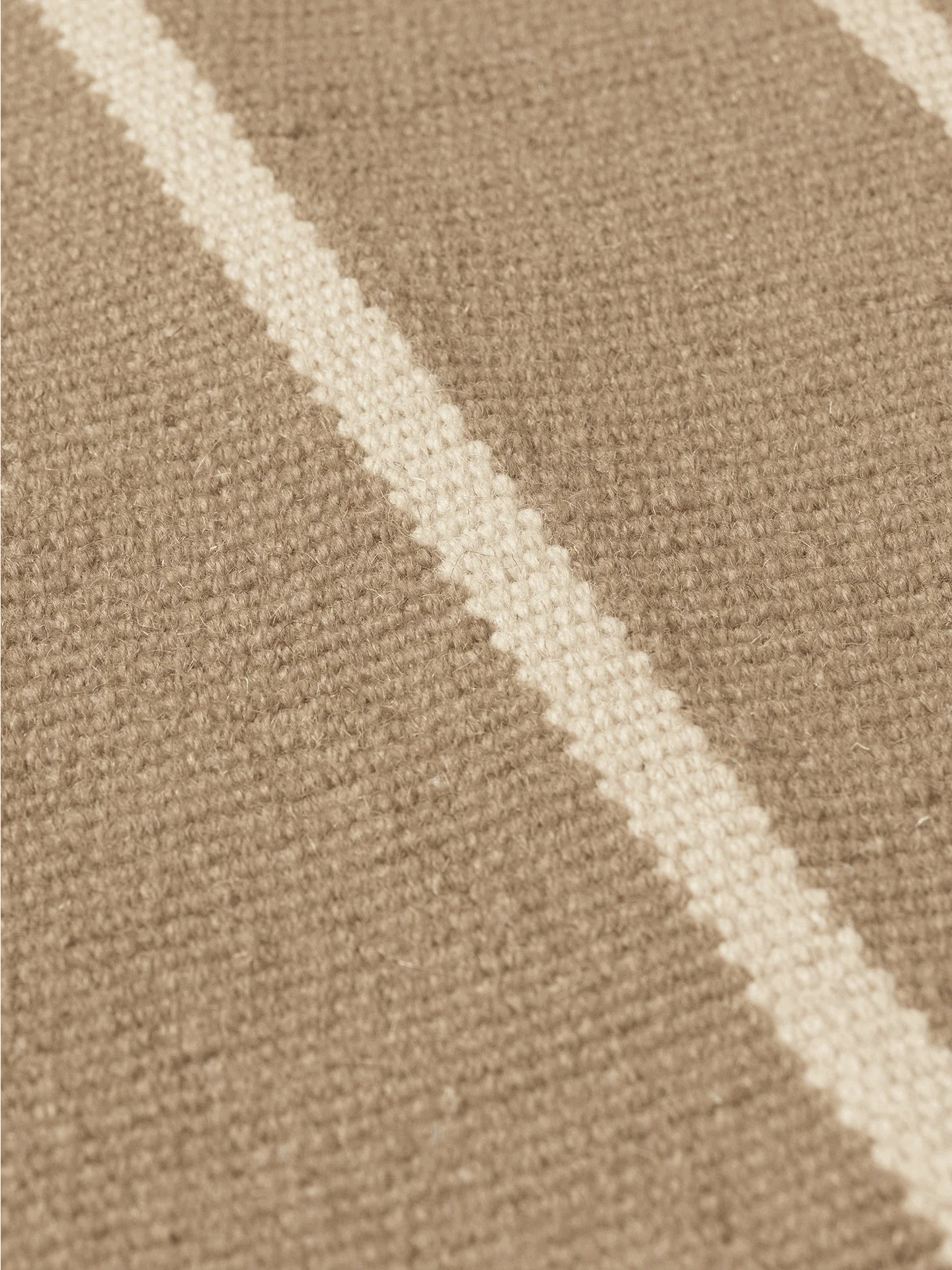 Calm Kelim Mat - Dark Sand/Off-White - Image 3