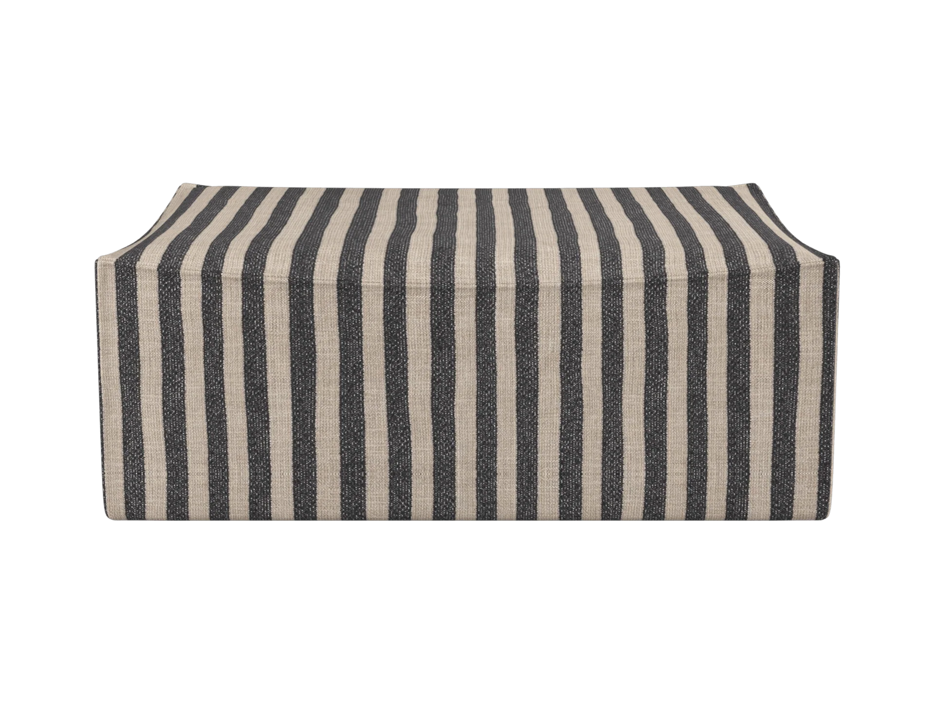 Catena Pouf Rectangular L501 - Louisiana - Sand/Black - Image 2