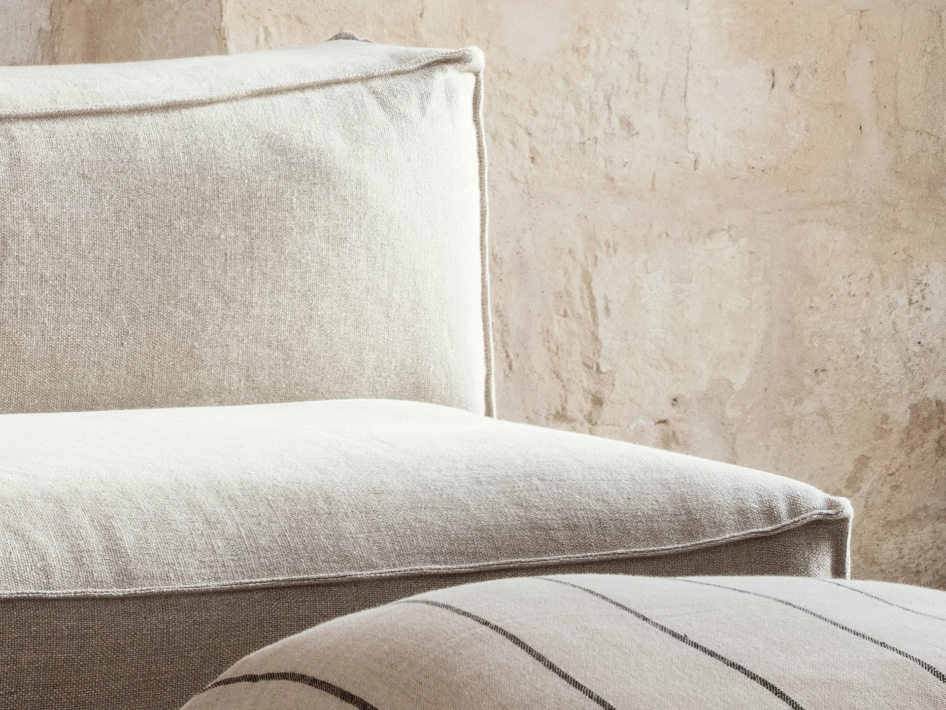 Catena Sofa Armrest Left L400 - Rich Linen - Natural - Image 3