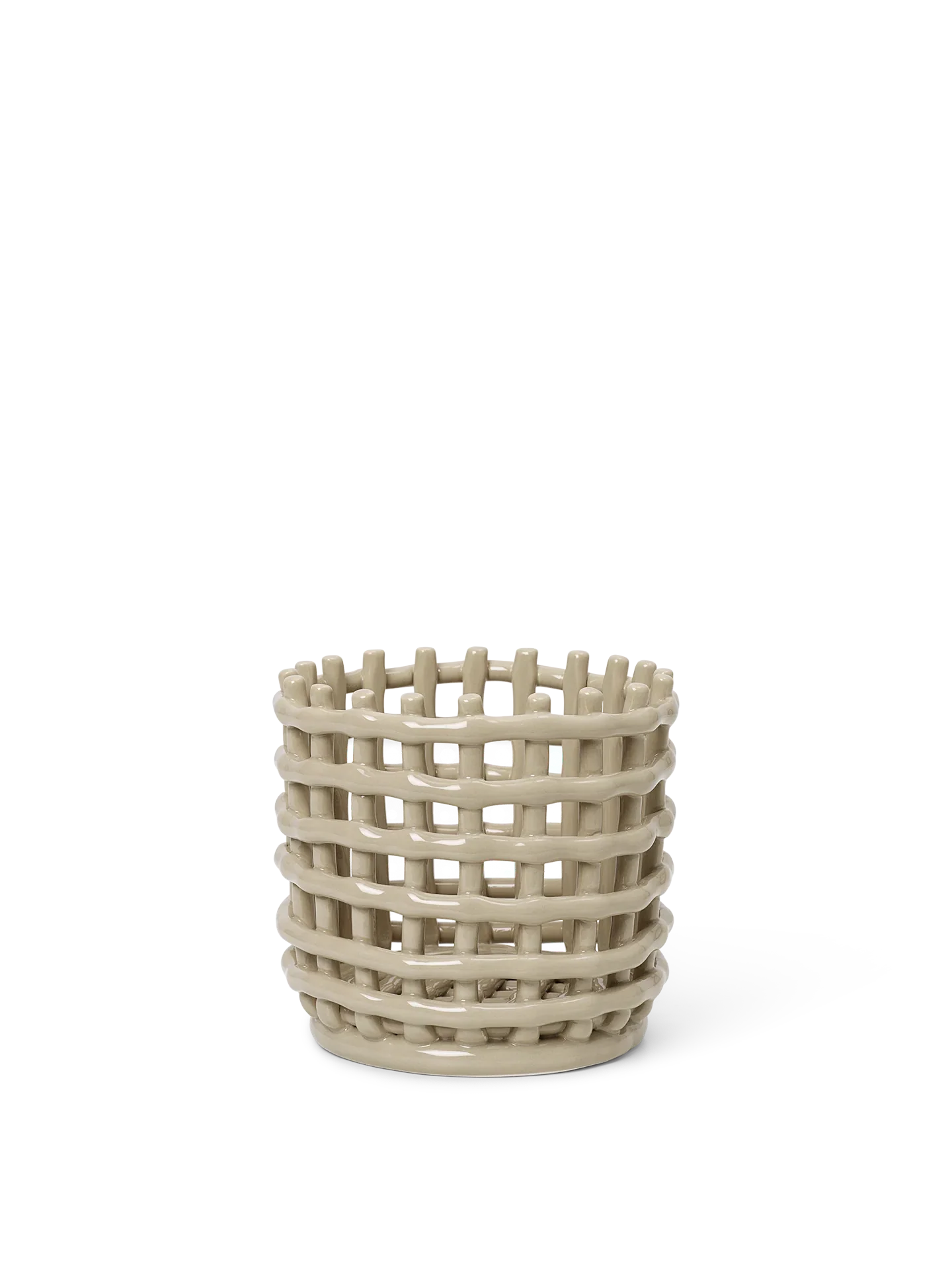 Ceramic Basket - Small - Cashmere