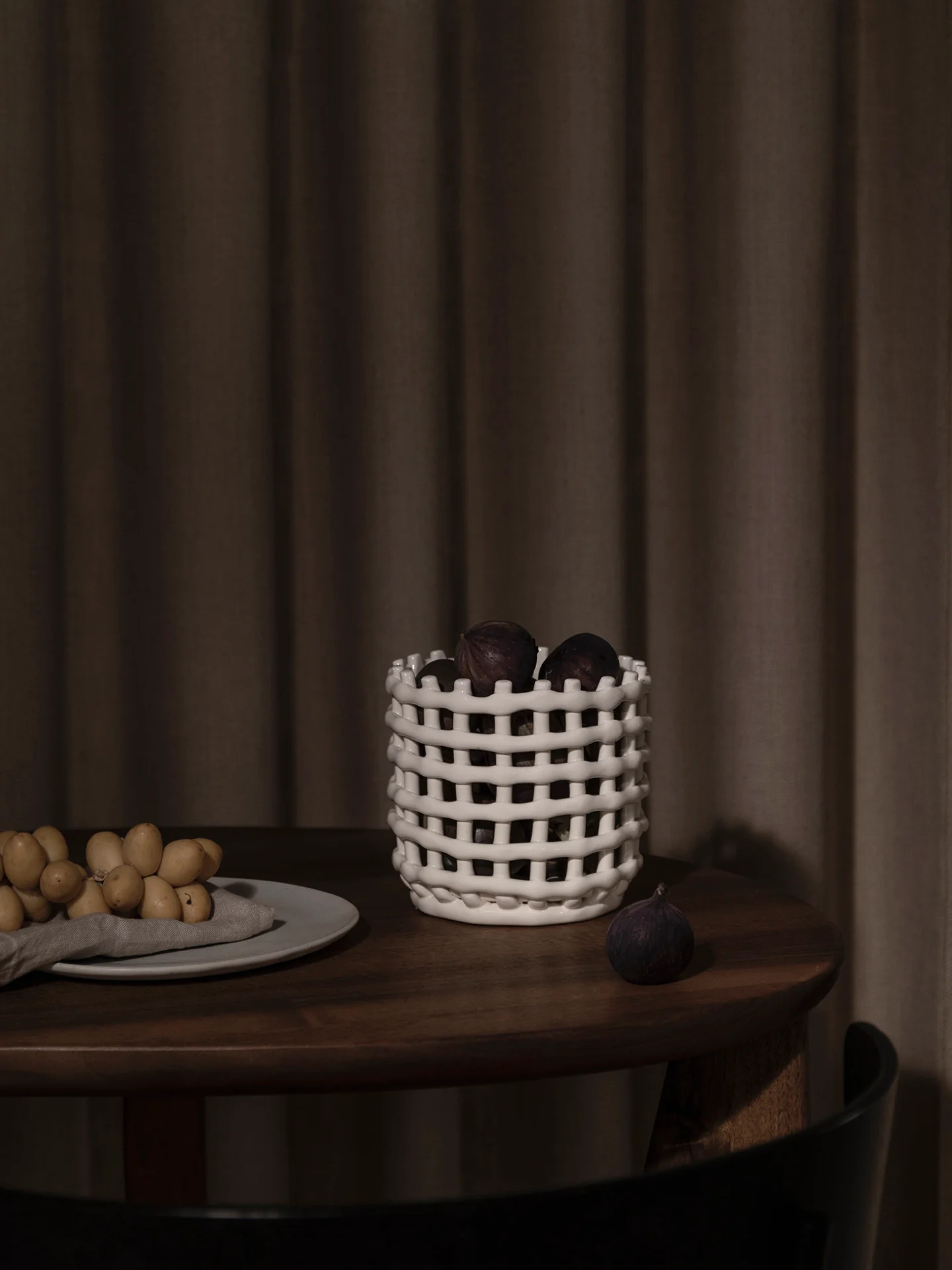 Ceramic Basket - Small - Off-White - Image 3