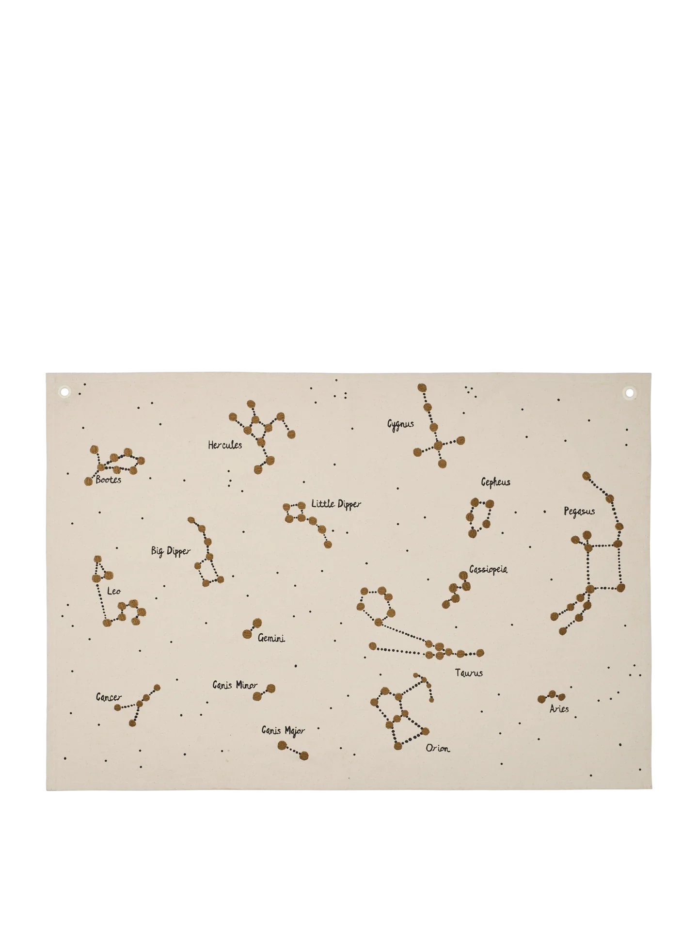 Constellation Textile Map - Undyed