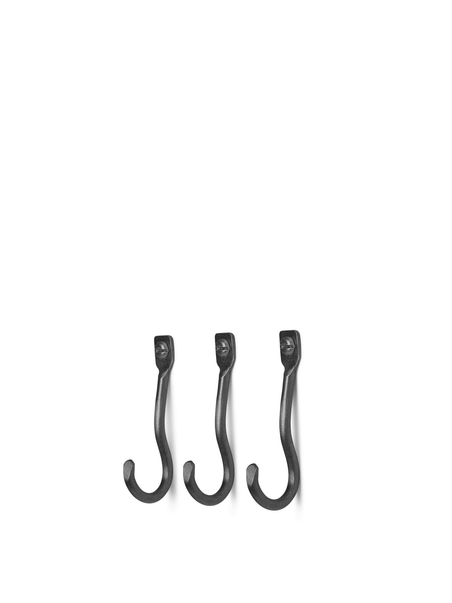 Curvature Hooks - Set of 3 - Black Brass