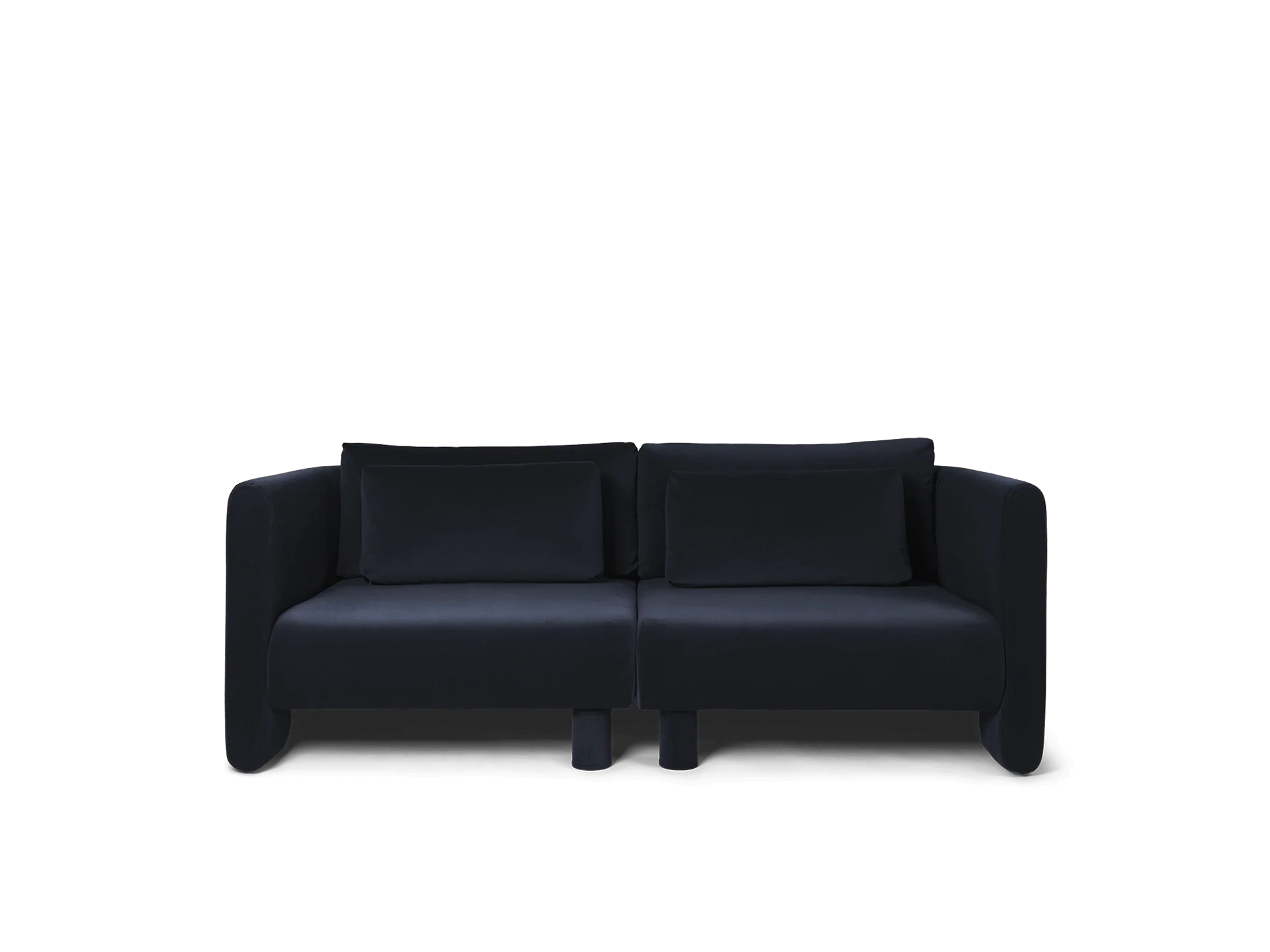Dase Sofa Armrest Left - Rich Velvet - Navy - Image 3