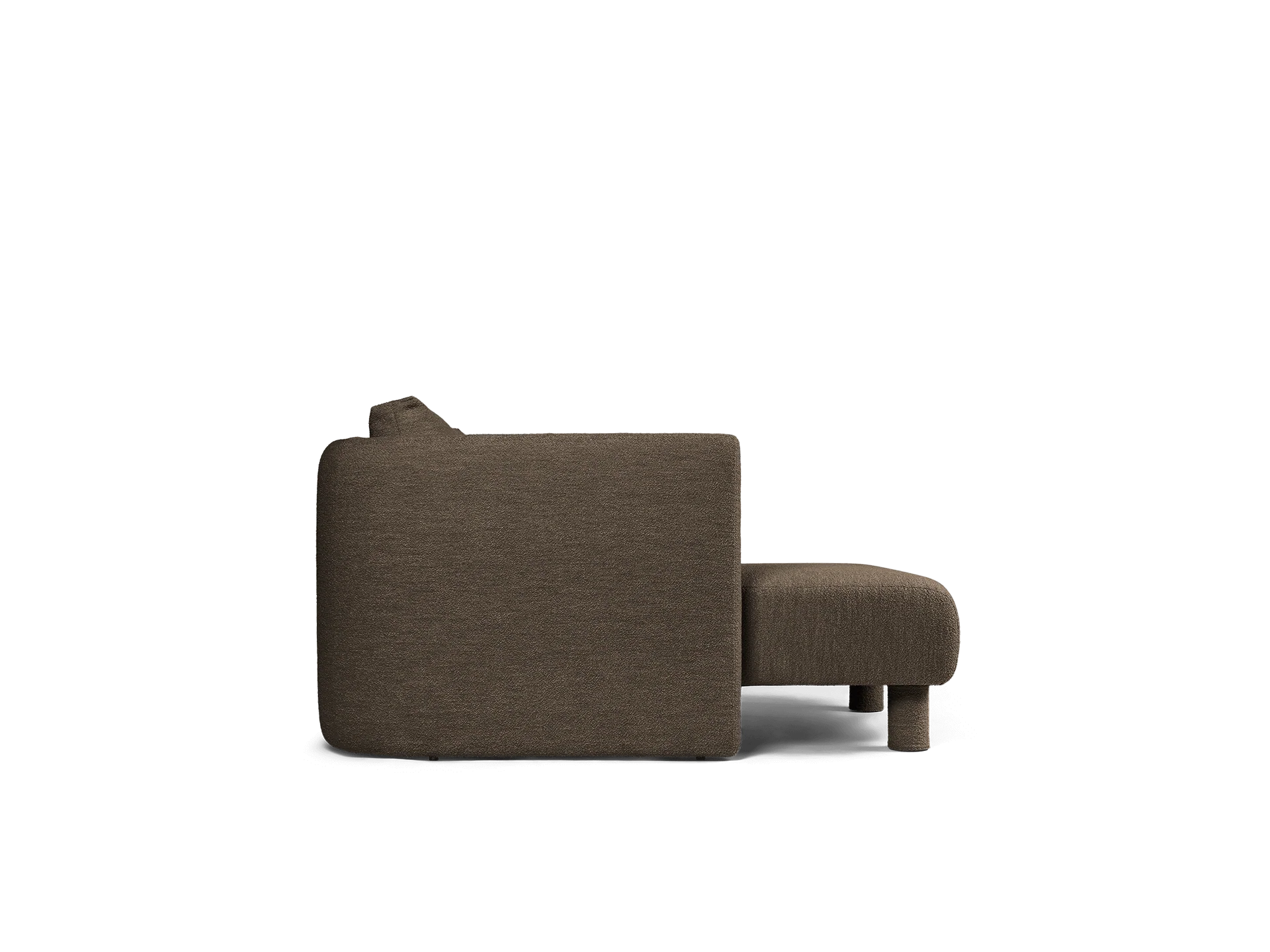 Dase Sofa Chaise Longue Left - Soft Bouclé - Dark Brown - Image 4