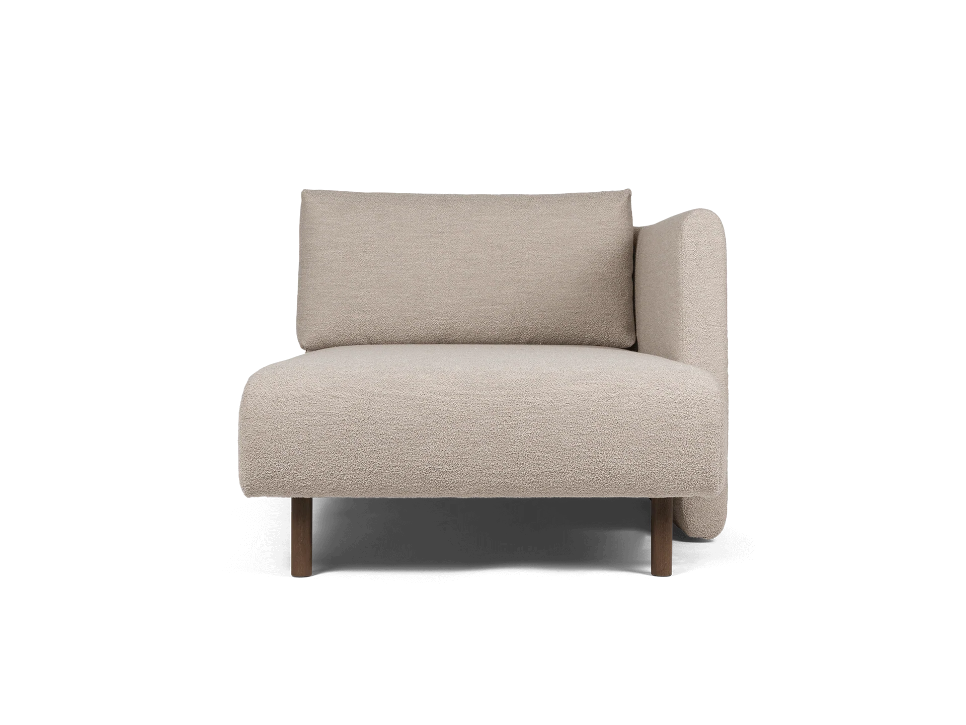 Dase Sofa Chaise Longue Right - Soft Bouclé - Natural - Image 2