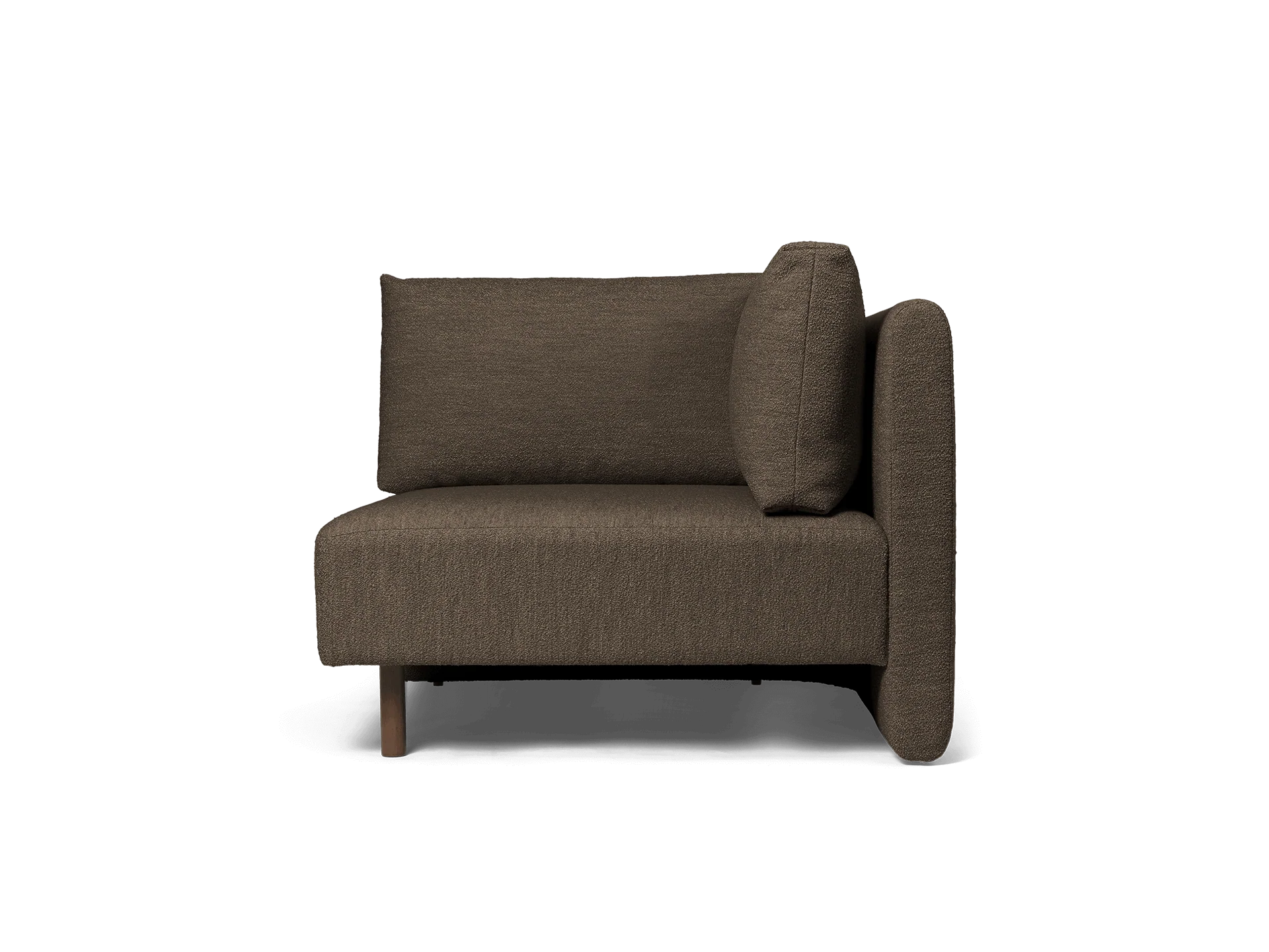 Dase Sofa Corner - Soft Bouclé - Dark Brown - Image 2