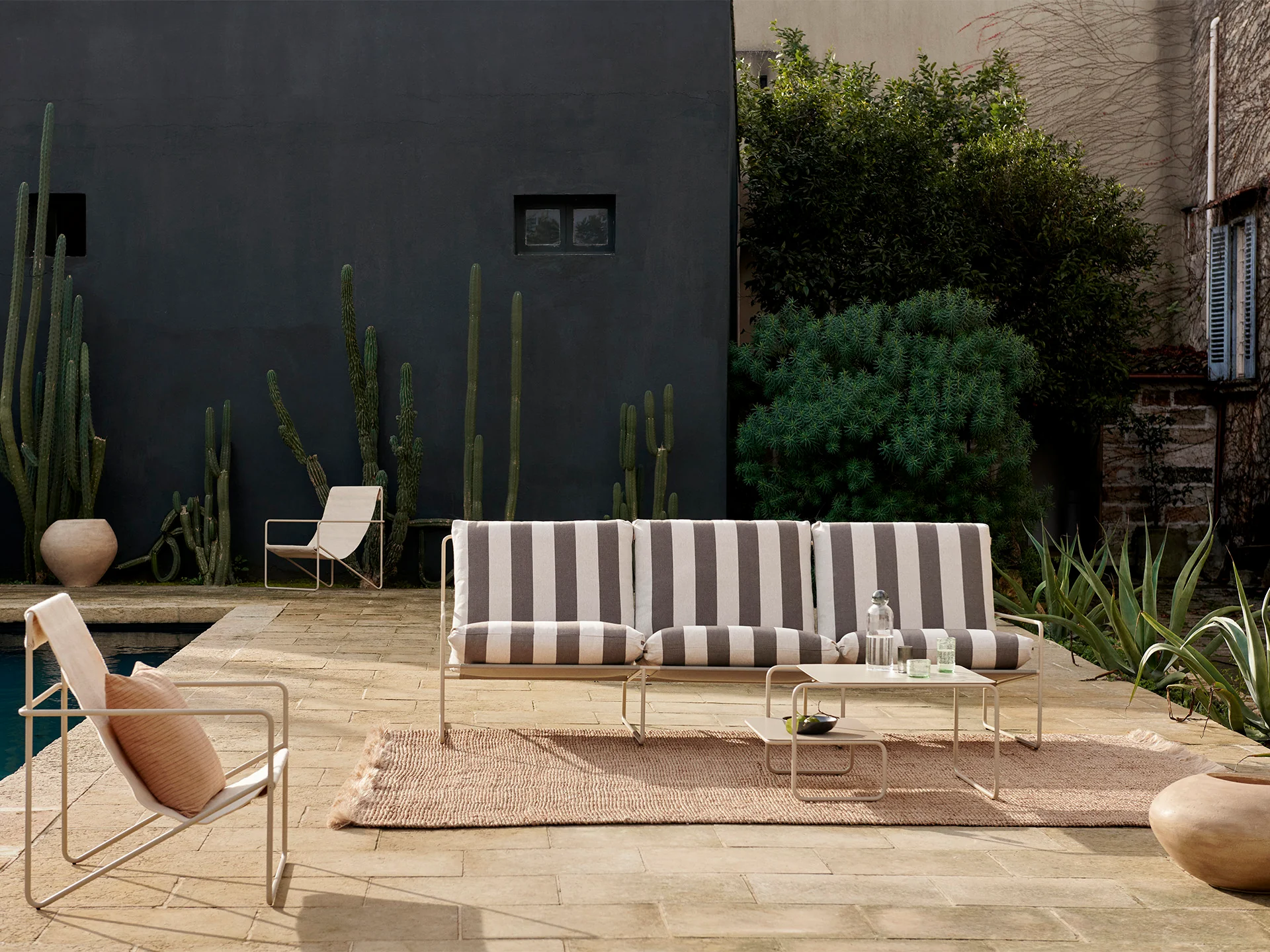 Desert 3-seater - Cashmere - Stripe - Chocolate - Image 2