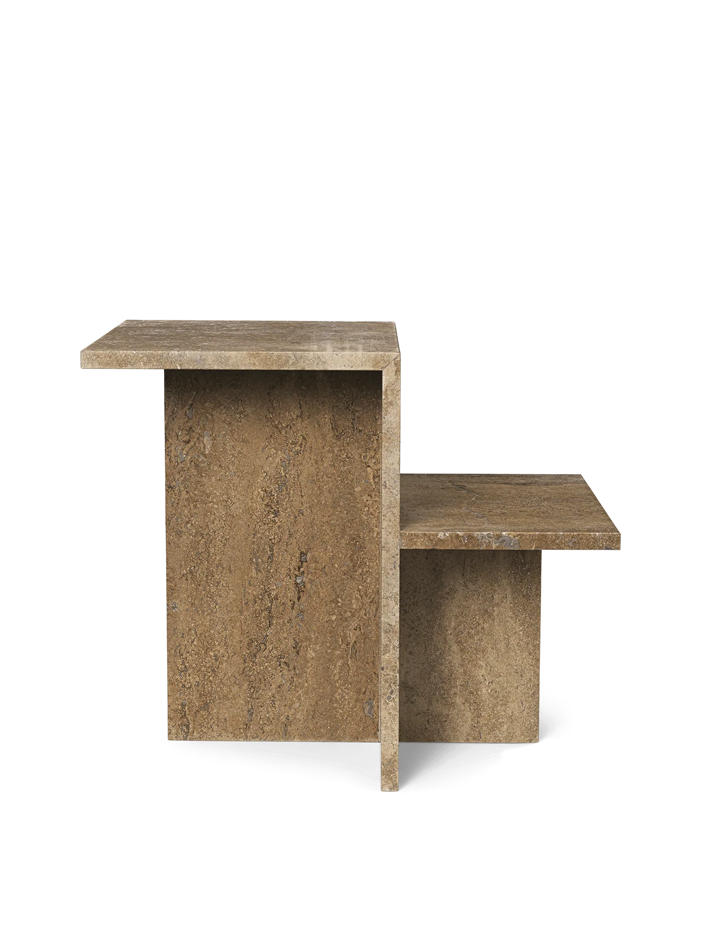 Distinct Side Table - Dark Brown Travertine - Image 4