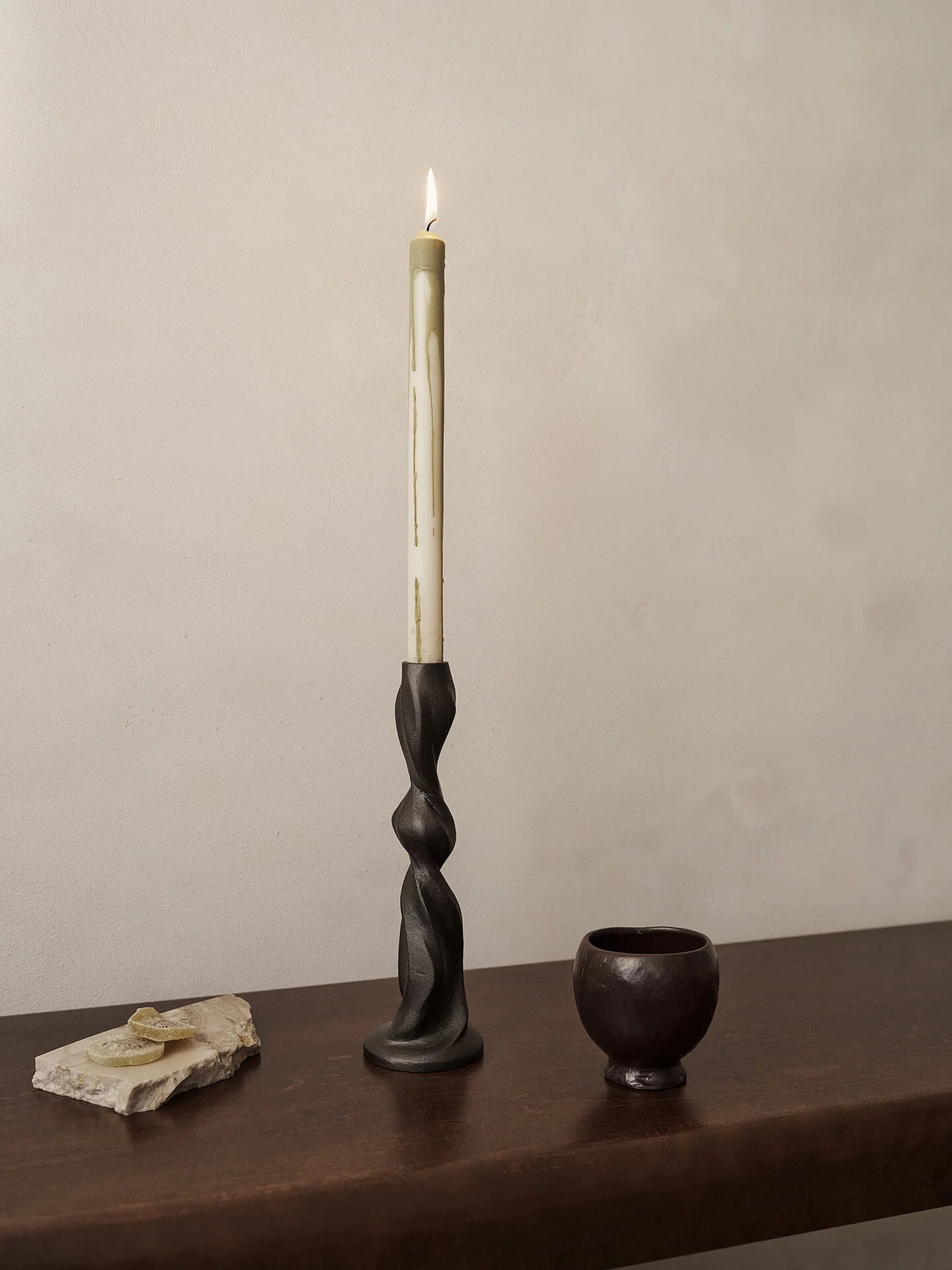 Dryp Candles - Set of 2 - Olive Green - Image 2