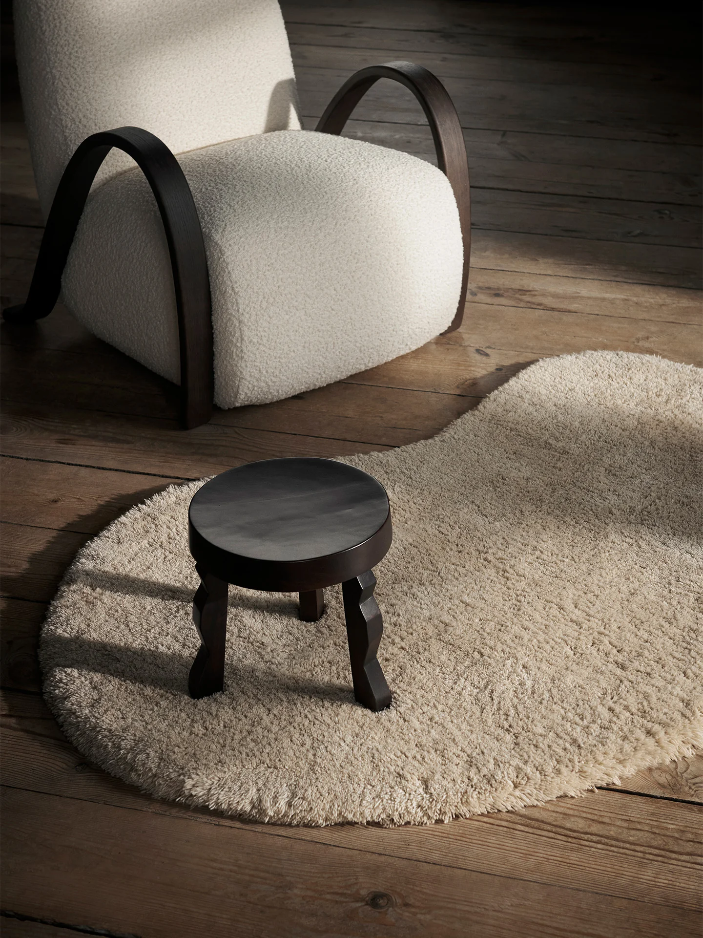 Faye Stool - Dark Stained Mango Wood - Image 2