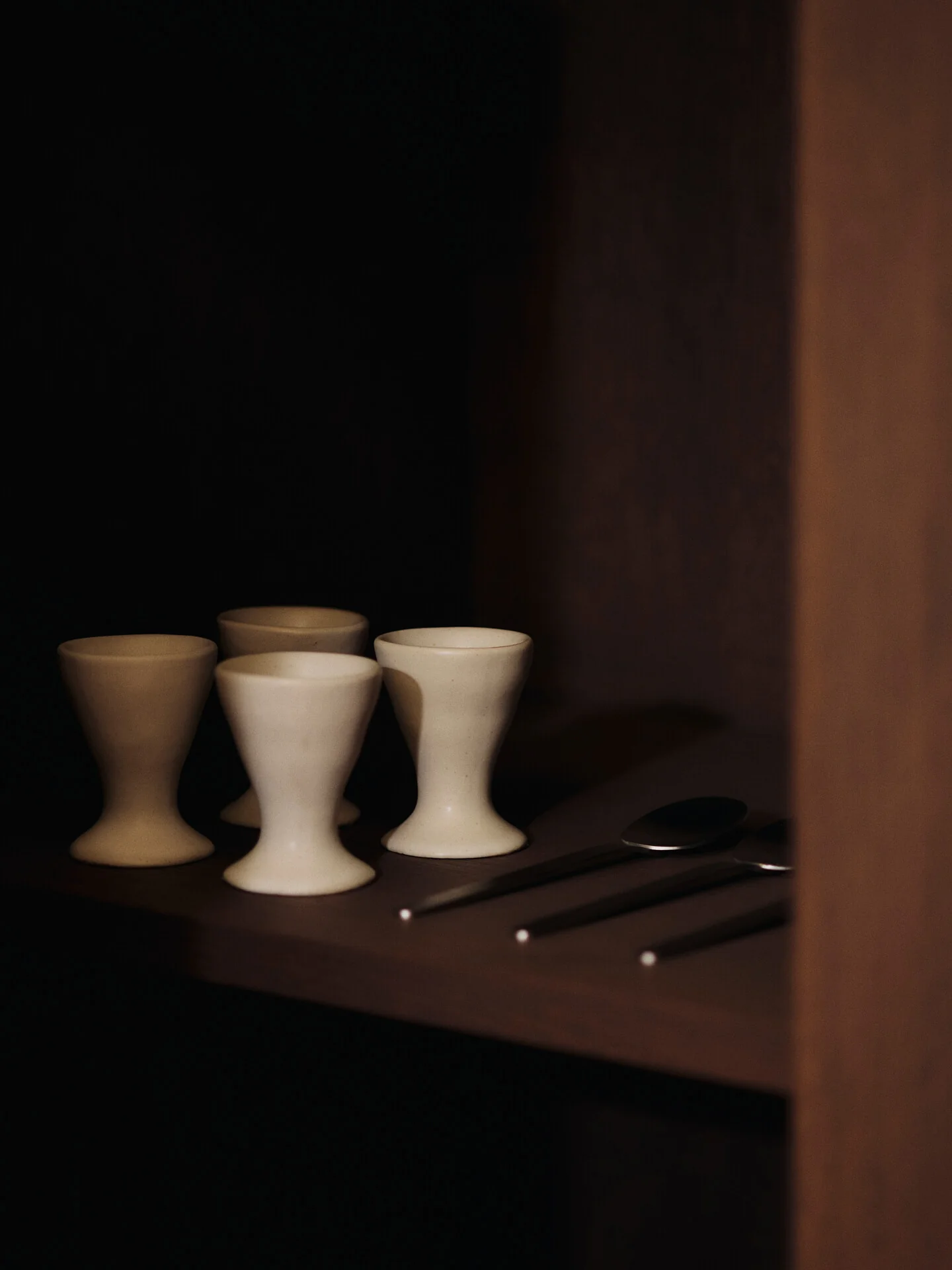 Flow Egg Cups - Set of 2 - Off-White Speckle - Image 2