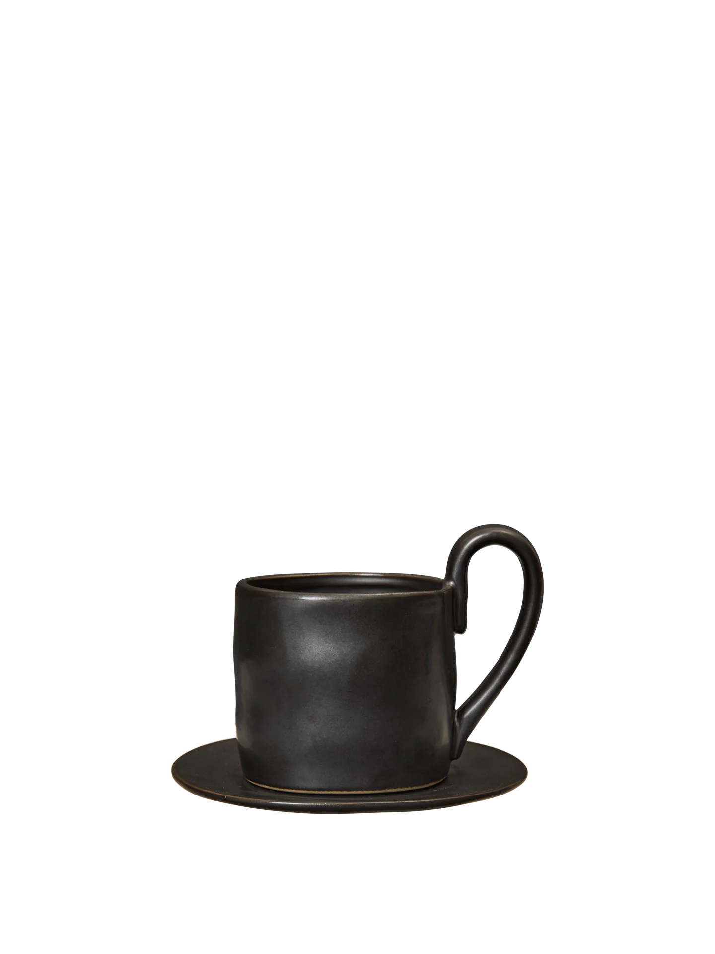 Flow Mug with Saucer - Black