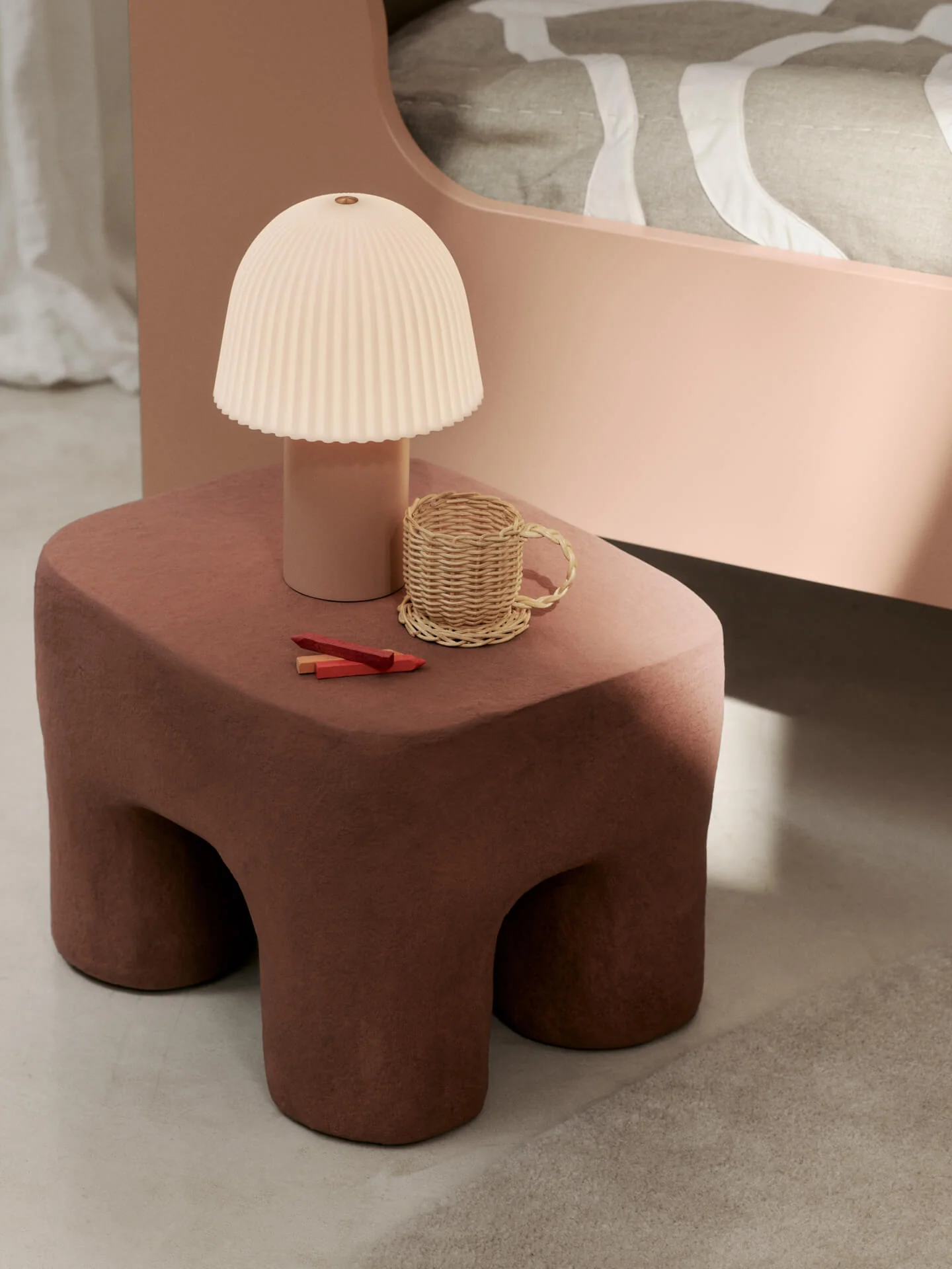 Frill Portable Lamp - Rose/White - Image 3