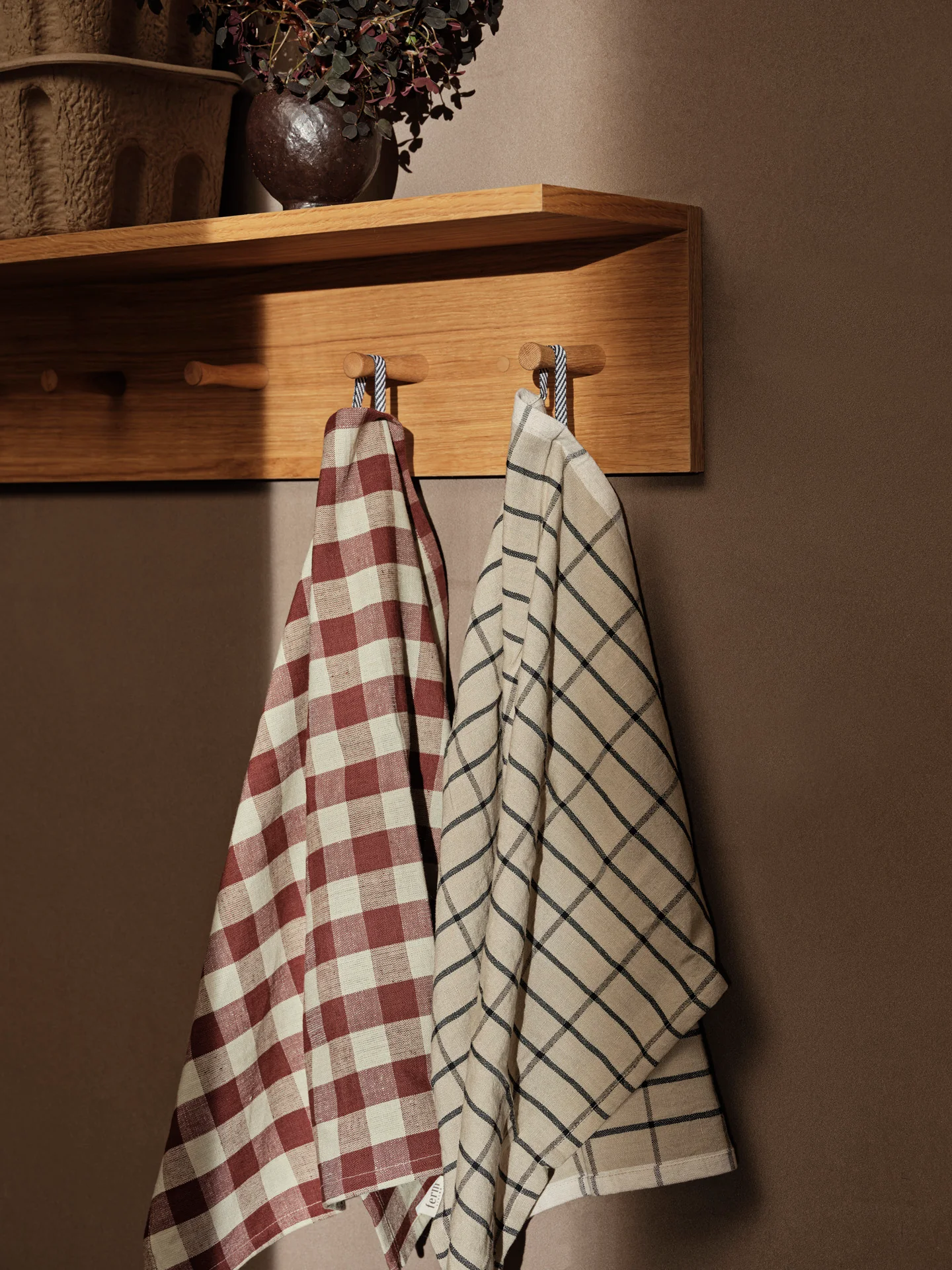 Hale Tea Towel - Cinnamon/Grey Green - Image 2