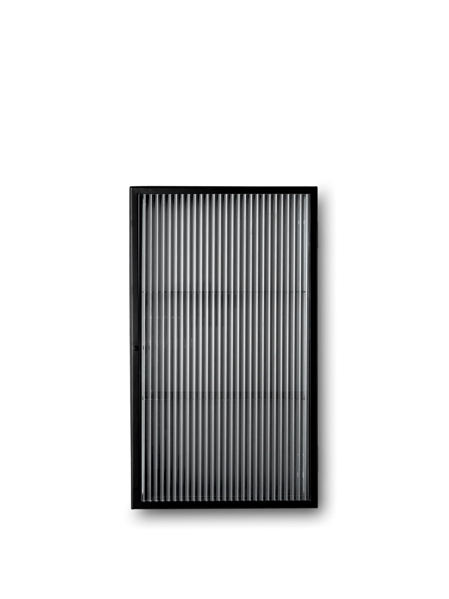 Haze Wall Cabinet - Reeded Glass - Black
