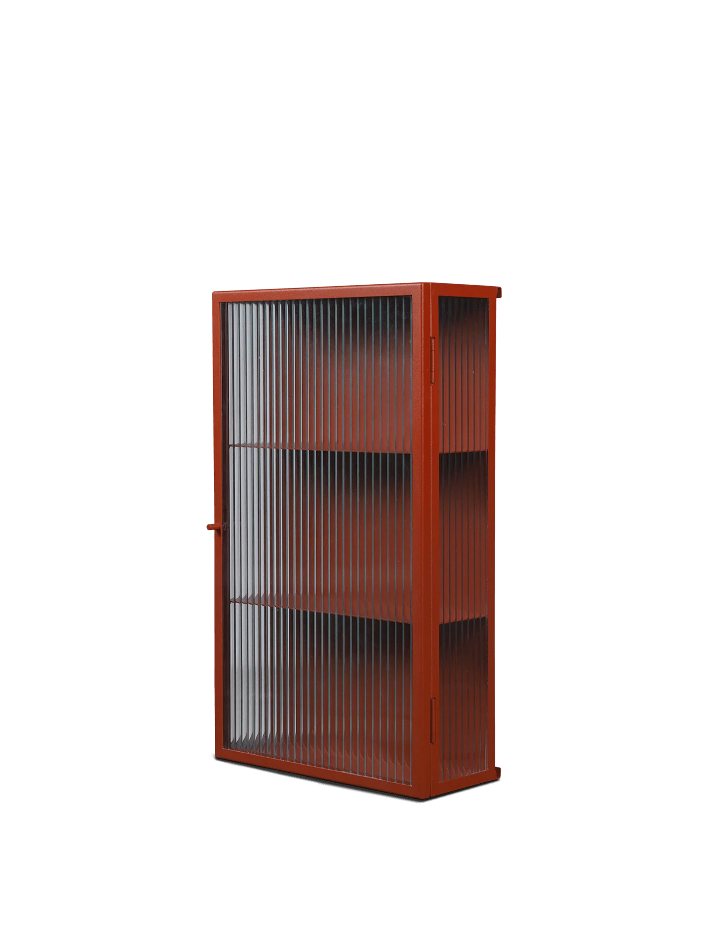 Haze Wall Cabinet - Reeded Glass - Oxide Red - Image 6