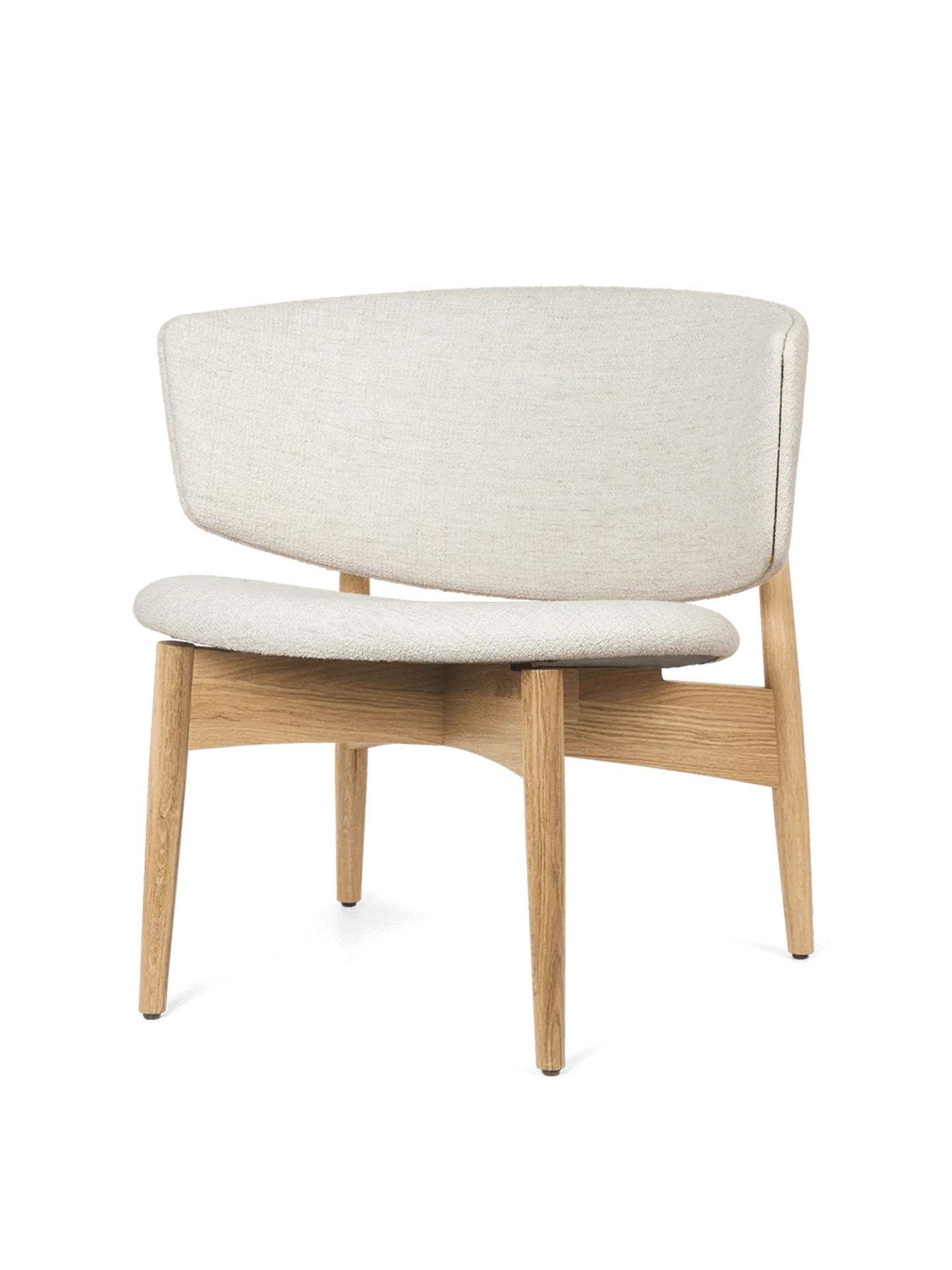 Herman Lounge Chair - Wood - Bouclé - Oak/Off-White - Image 3