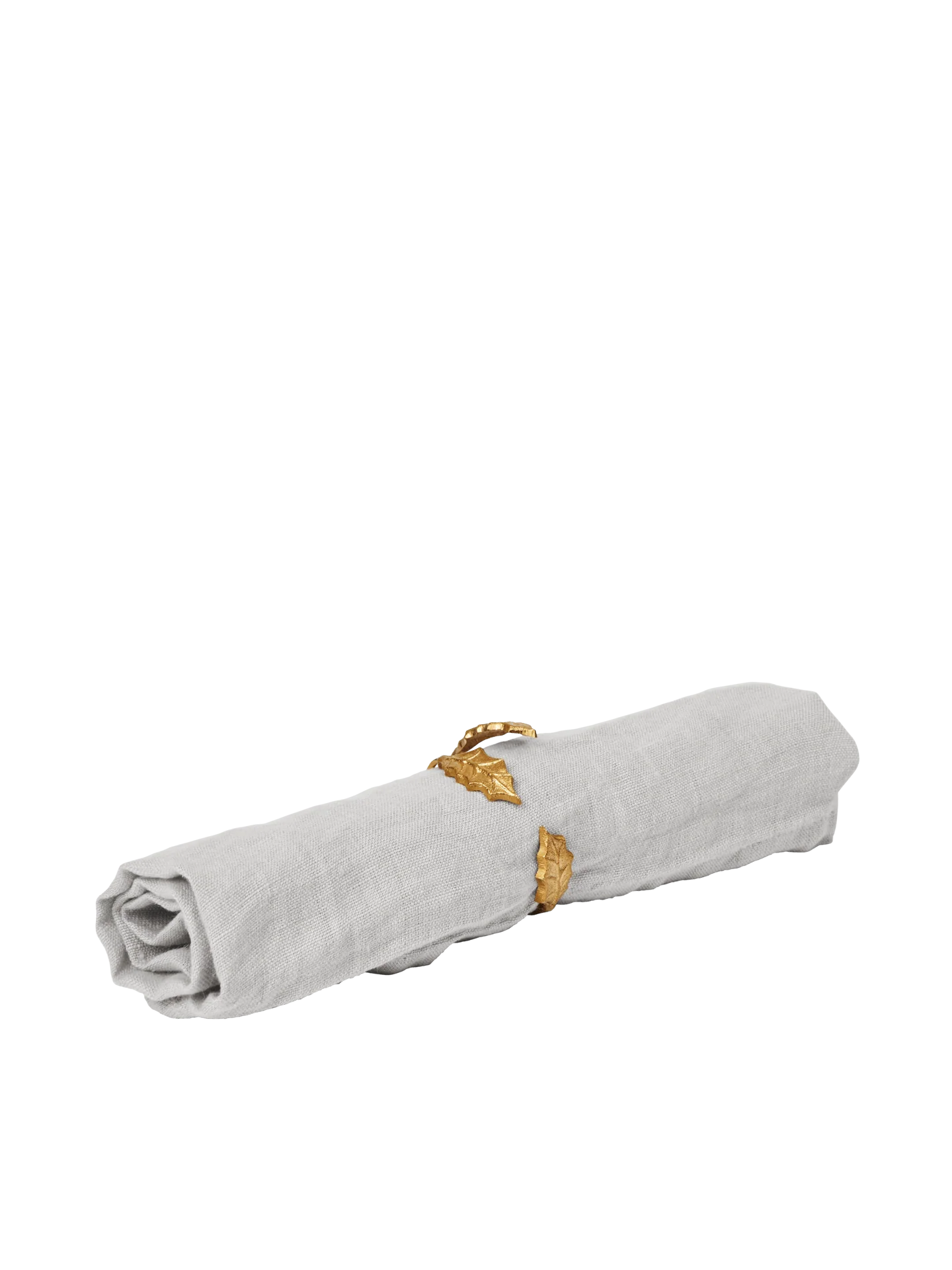 Holly Leaf Napkin Rings - Set of 4 - Brass - Image 4