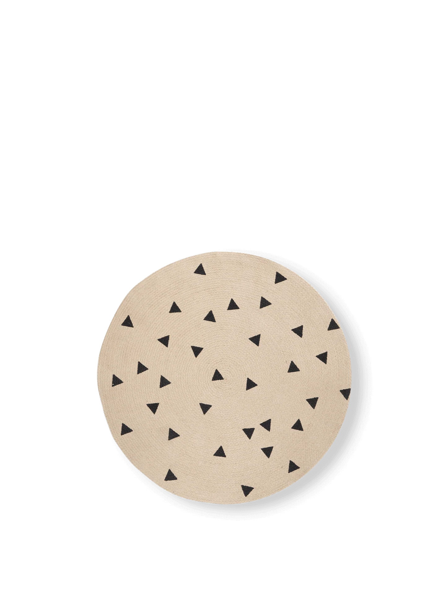 Jute Carpet - Small - Black Triangles