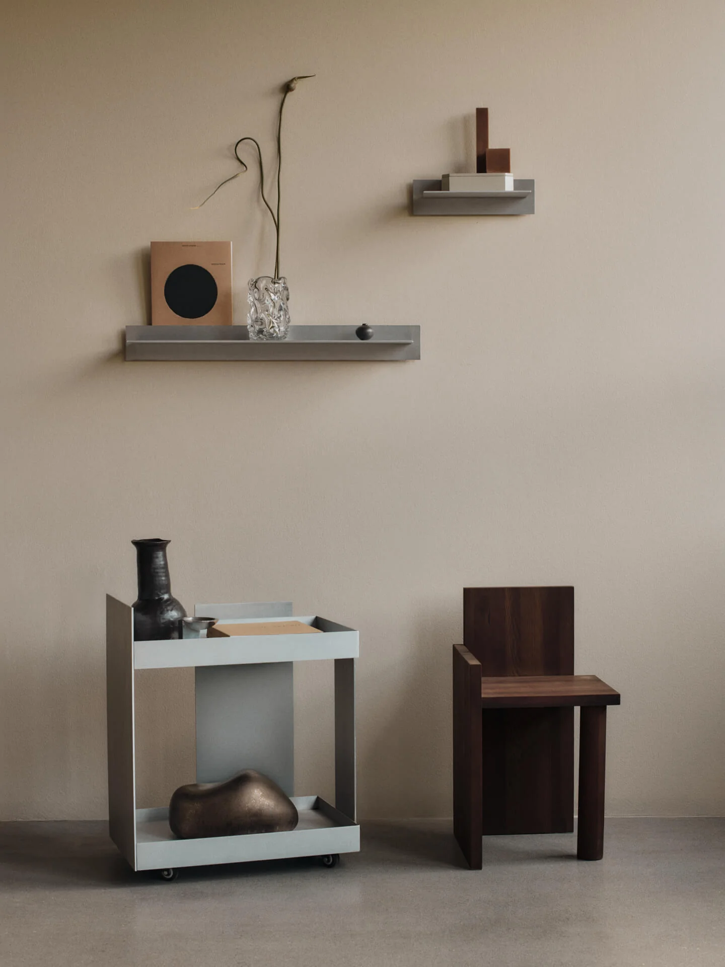 Lager Wall Shelf - Single - Small - Aluminium - Image 2