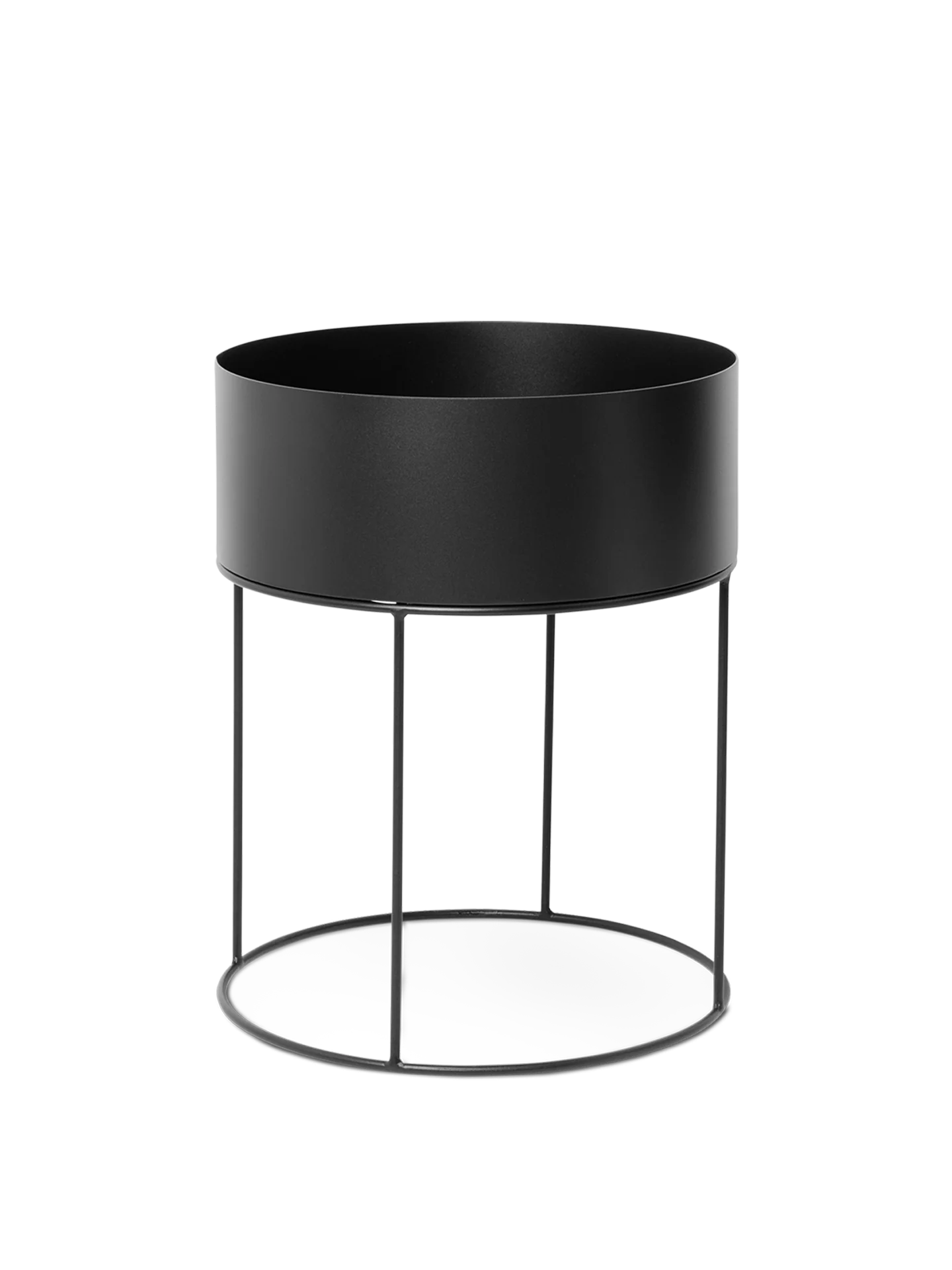 Plant Box - Round - Black