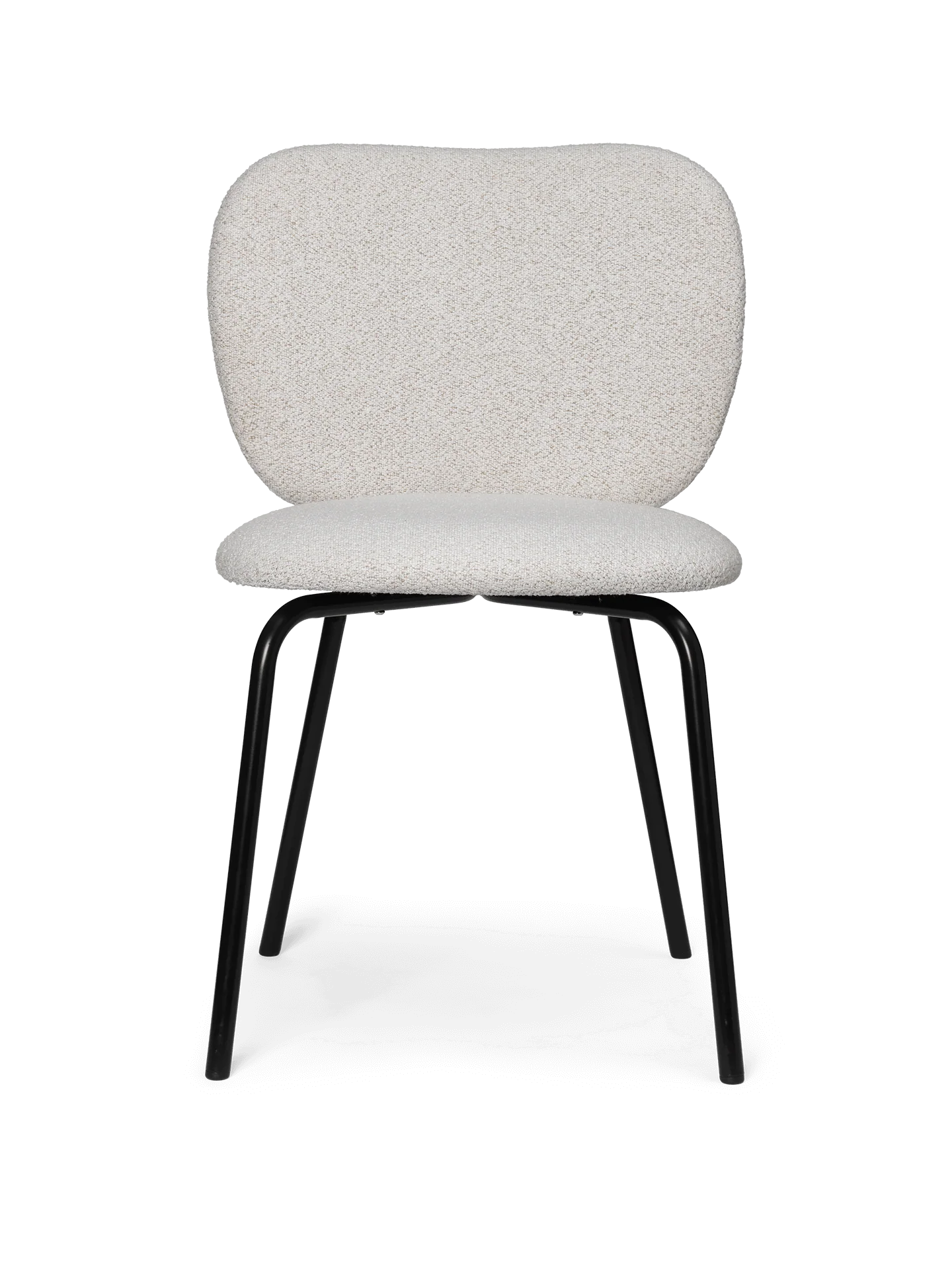 Rico Chair - Black - Soft Bouclé - Off-White/Sand
