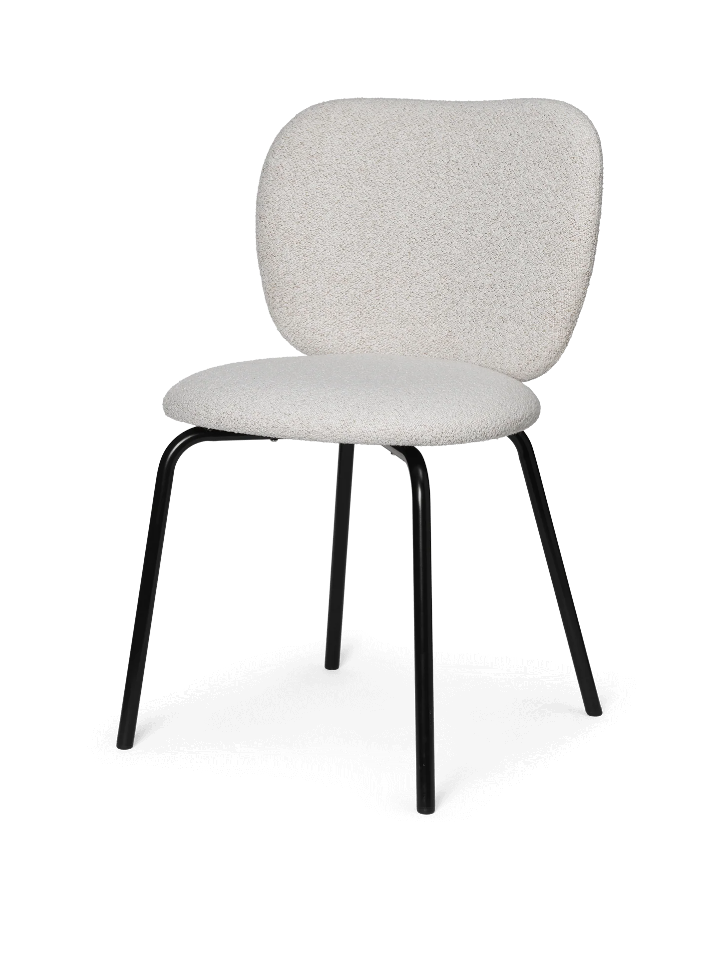 Rico Chair - Black - Soft Bouclé - Off-White/Sand - Image 5