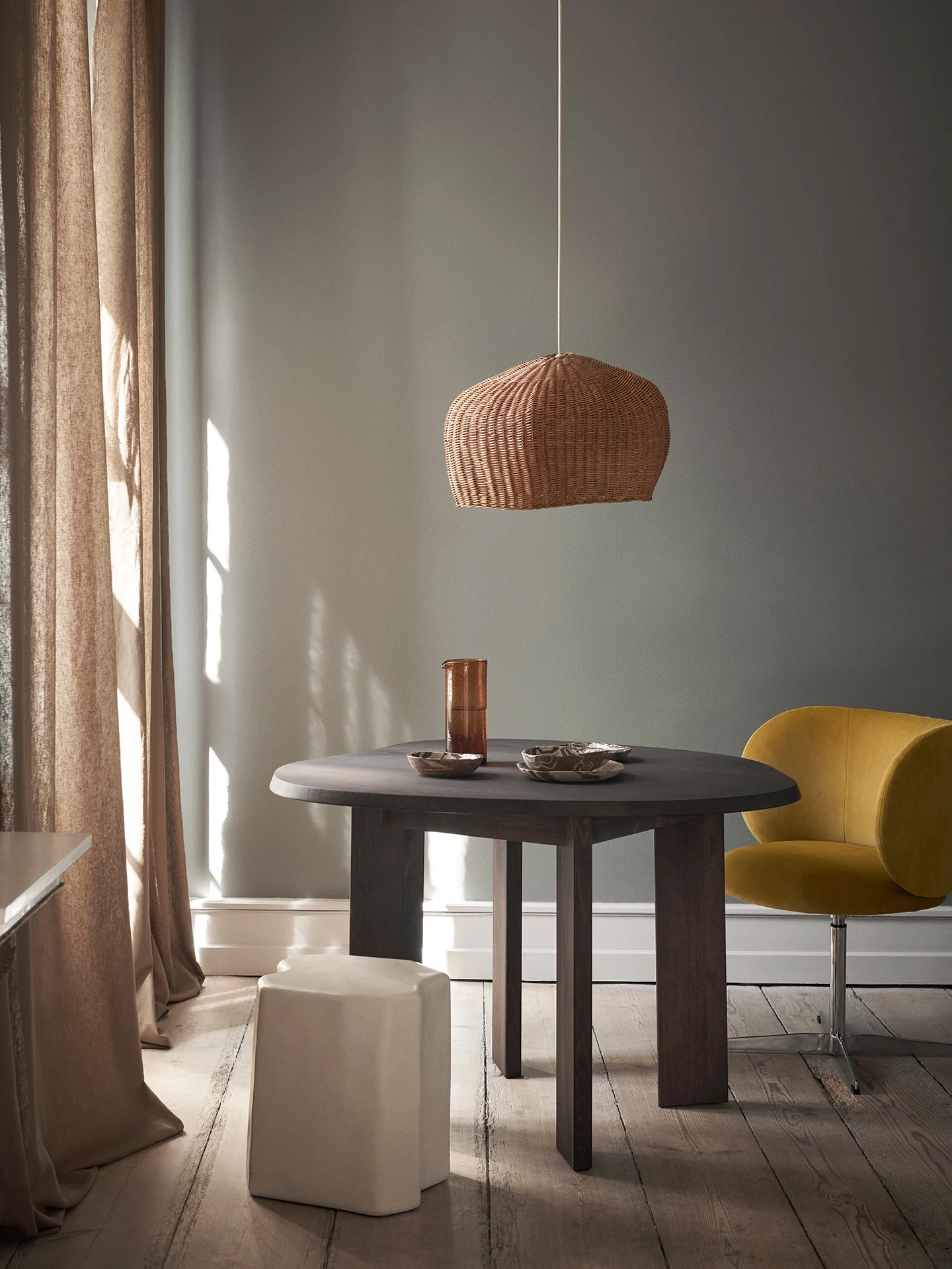 Rico Dining Chair - Swivel - Rich Velvet - Honey - Image 2
