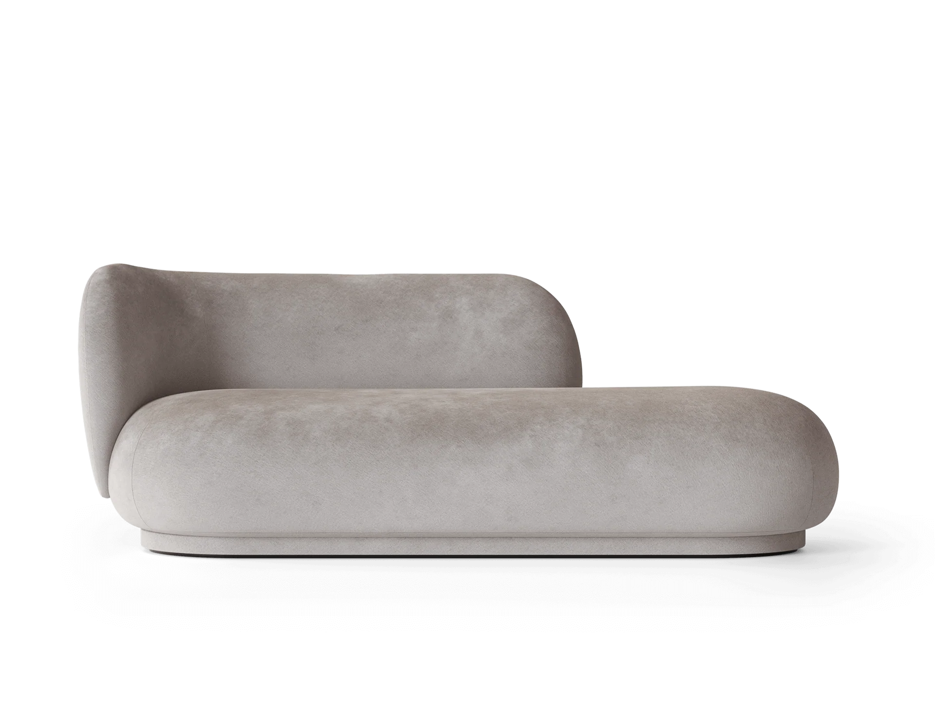 Rico Divan Left - Faded Velvet - Concrete