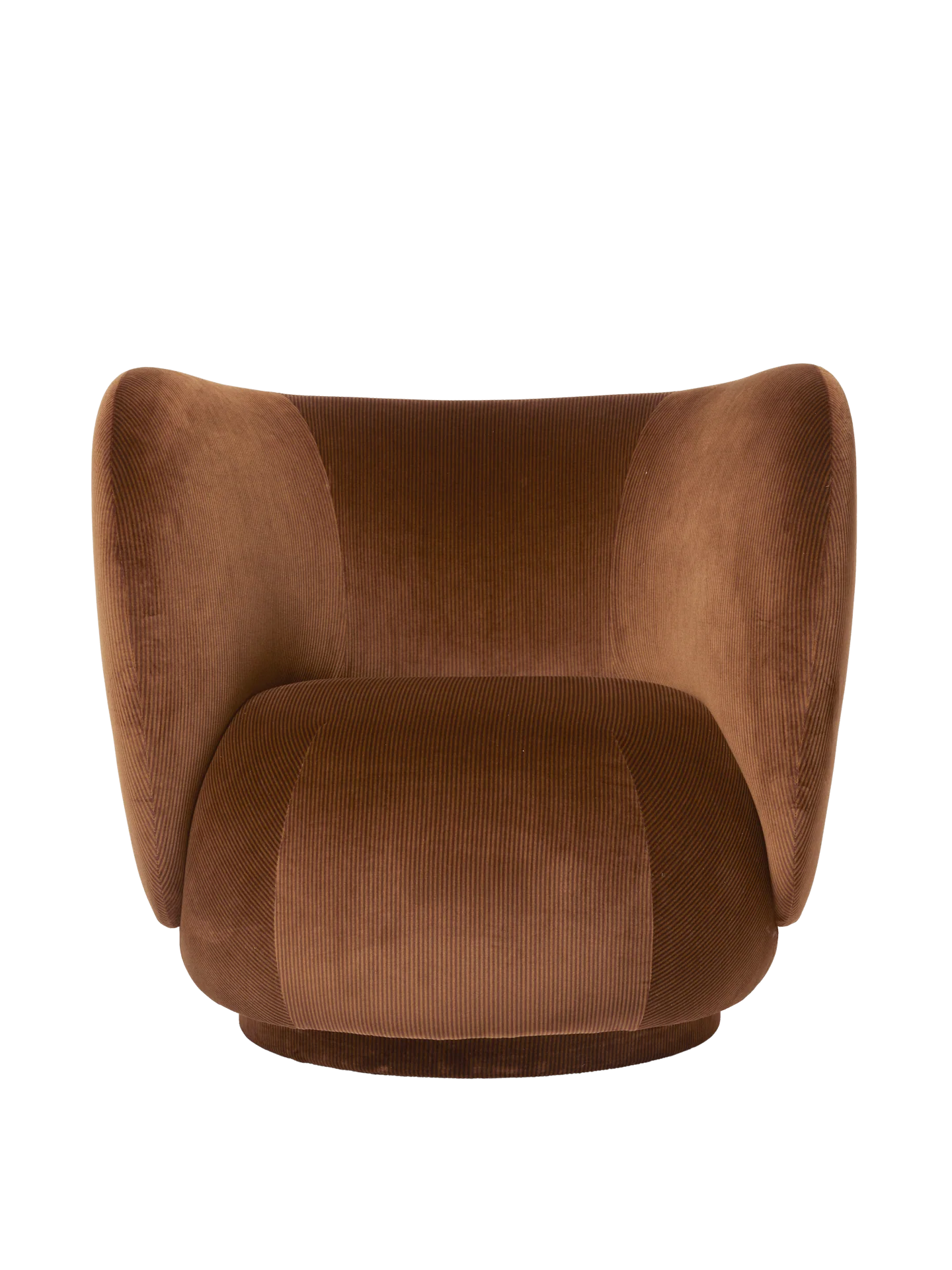 Rico Lounge Chair - Devoré Velvet - Rust