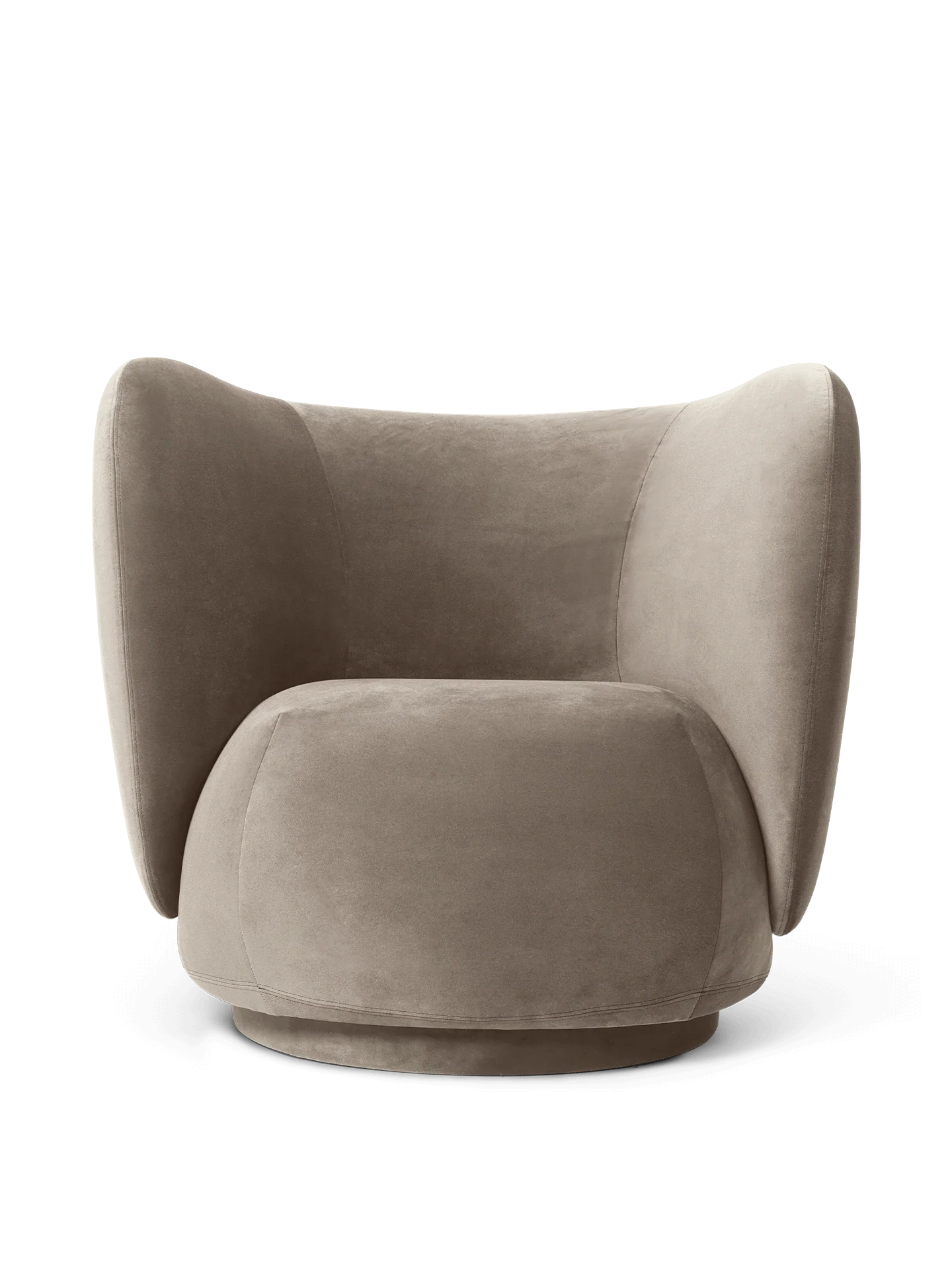 Rico Lounge Chair - Swivel - Rich Velvet - Beige