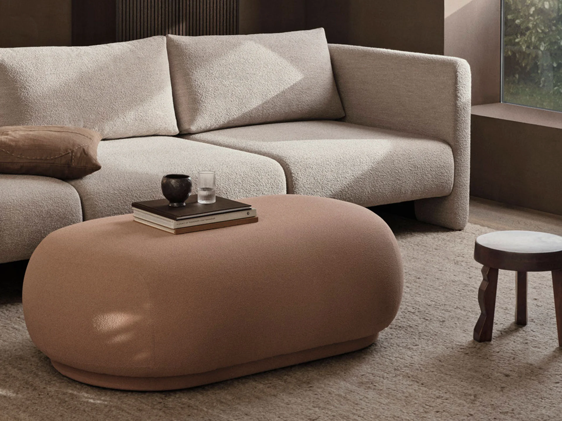 Rico Ottoman - Grain - Dusty Rose - Image 2