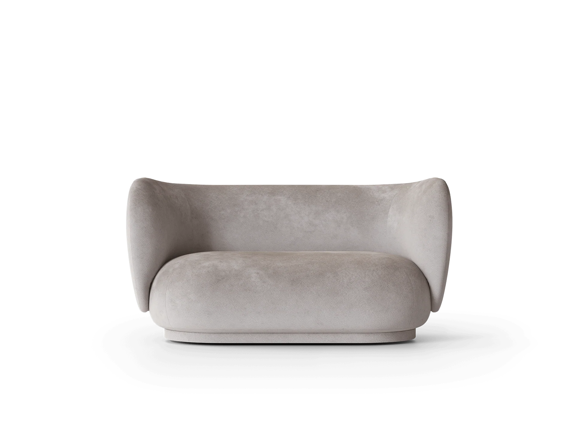Rico Sofa 2-seater - Faded Velvet - Concrete