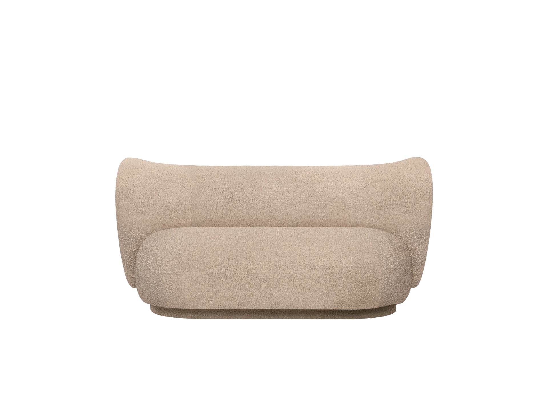 Rico Sofa 2-seater - Raw Bouclé - Natural